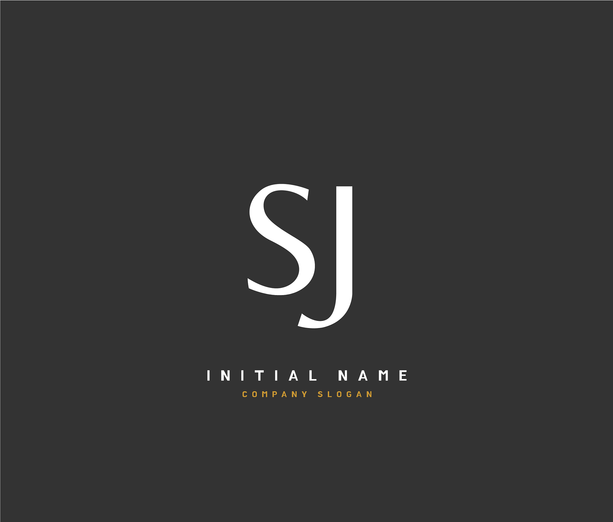 s j sj beauty initial logo handwriting logo of