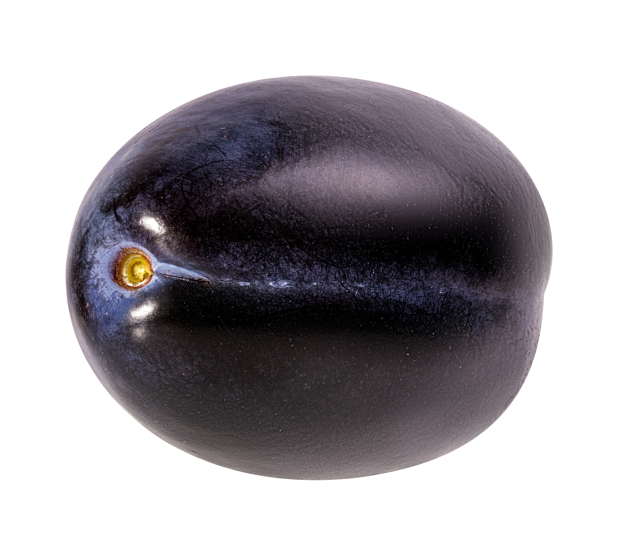 plum on a white
