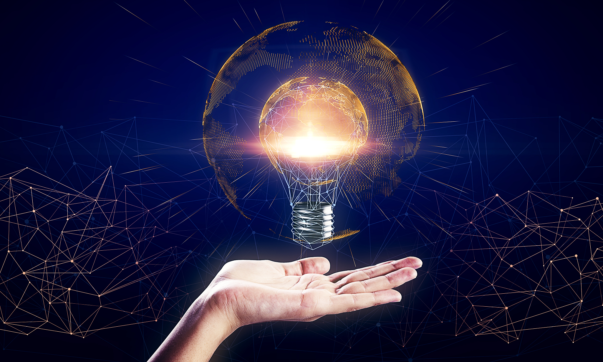 worldwide innovation and interface concept