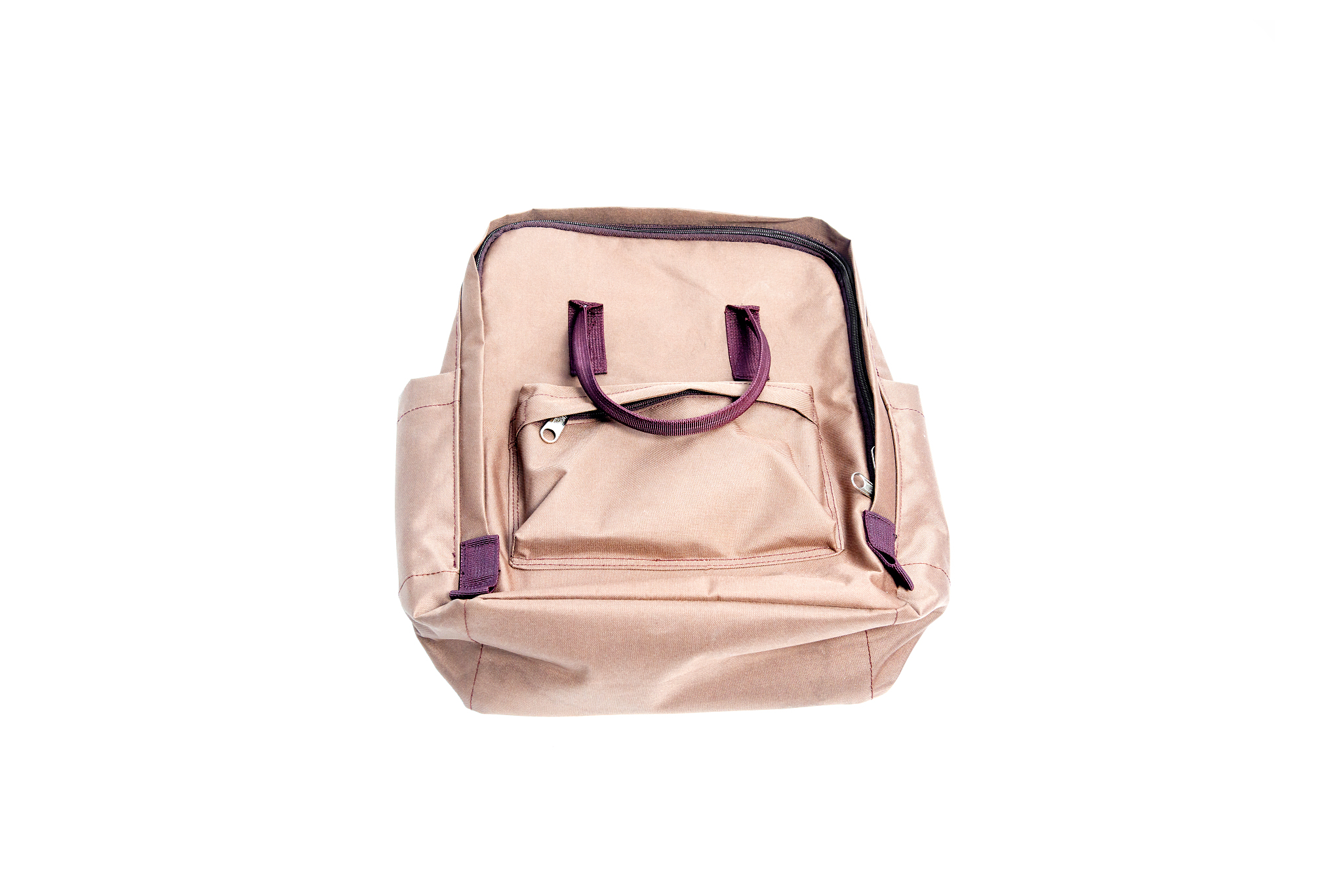 used school backpack isolated on white background.travel bags.