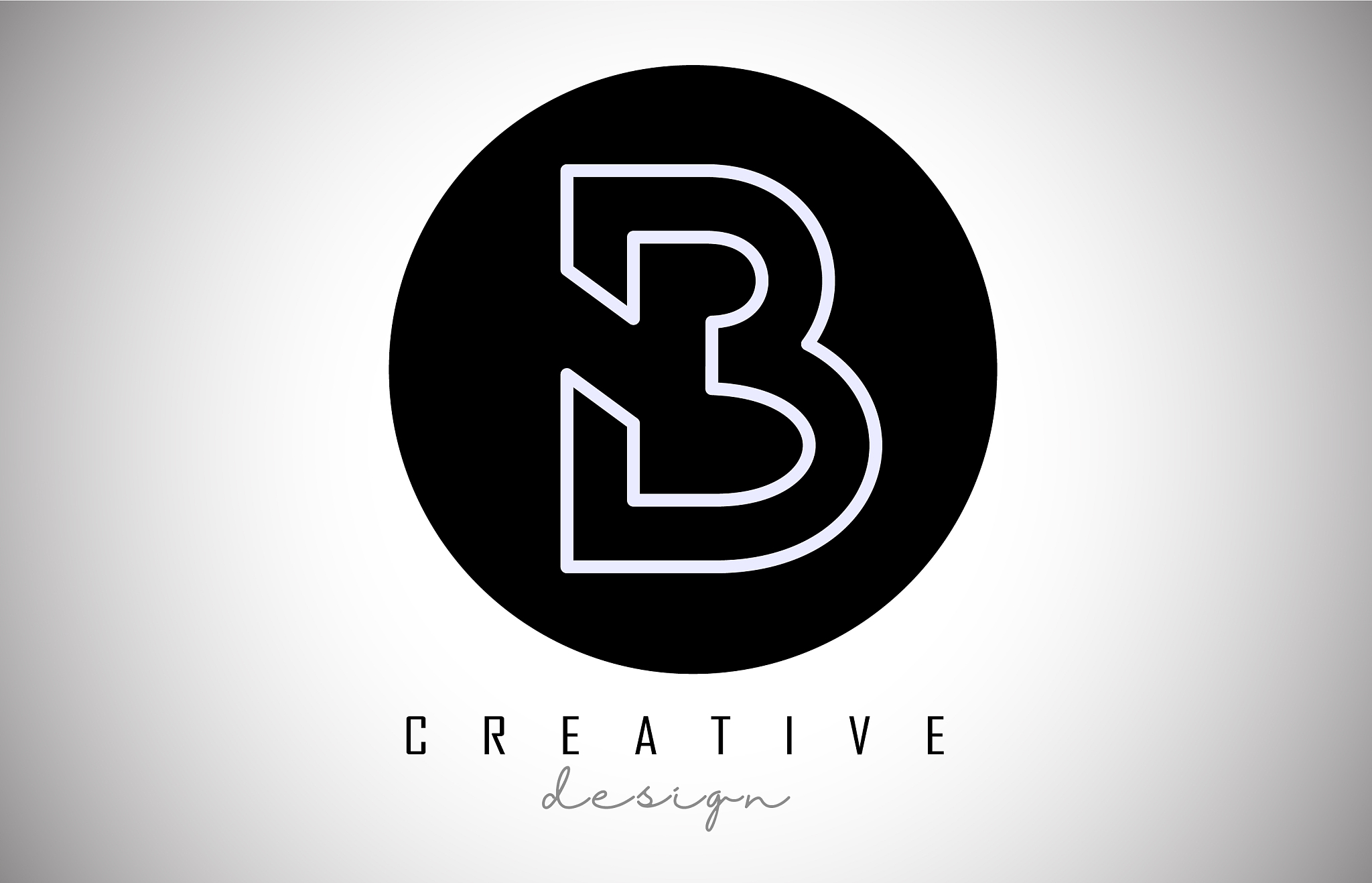 b letter logo monogram design creative b letter