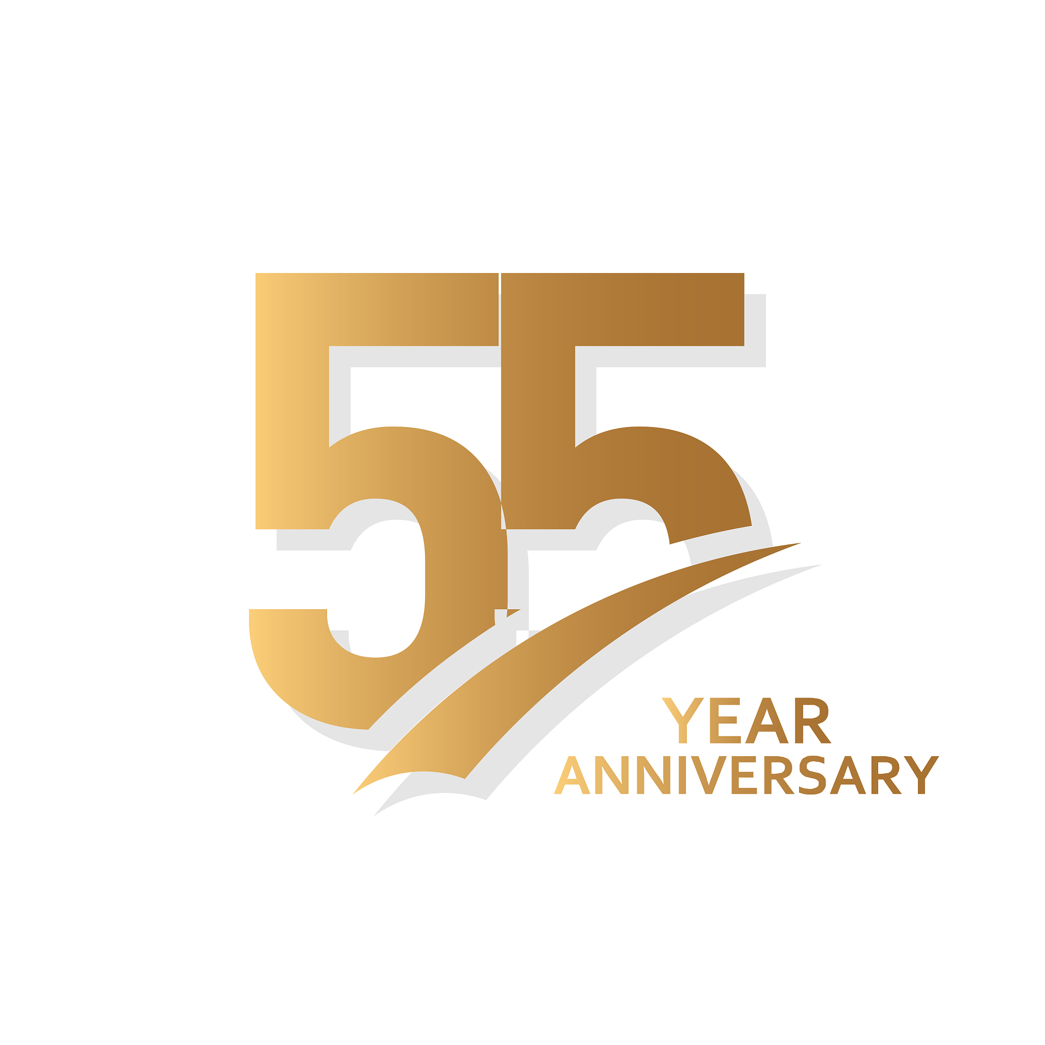 55 year anniversary template design