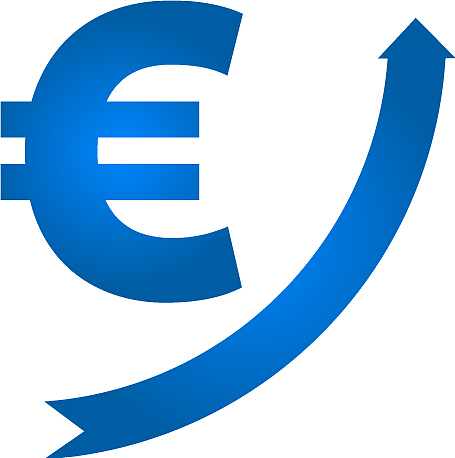 growing euro icon