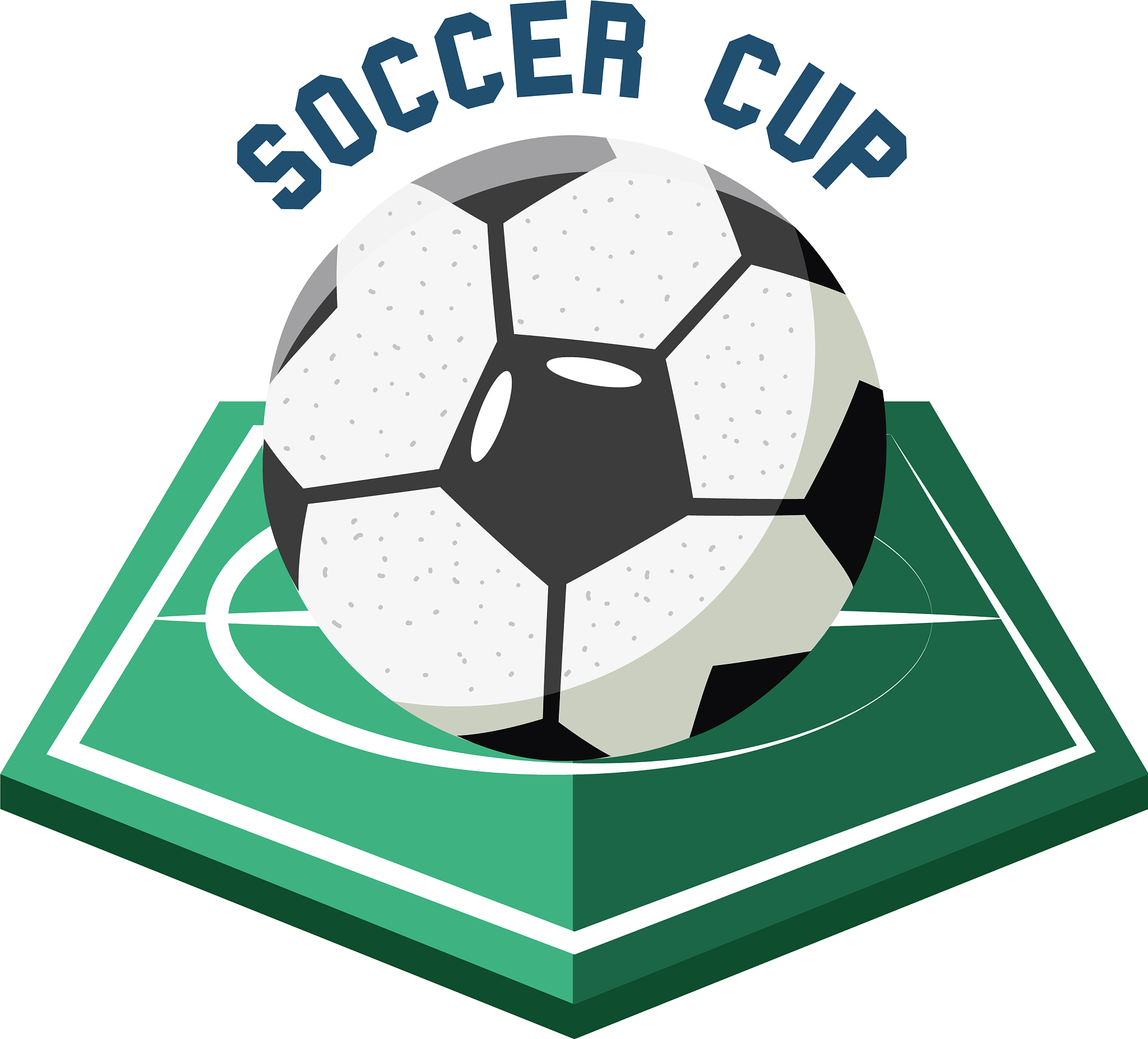 soccer ball on field detailed style icon