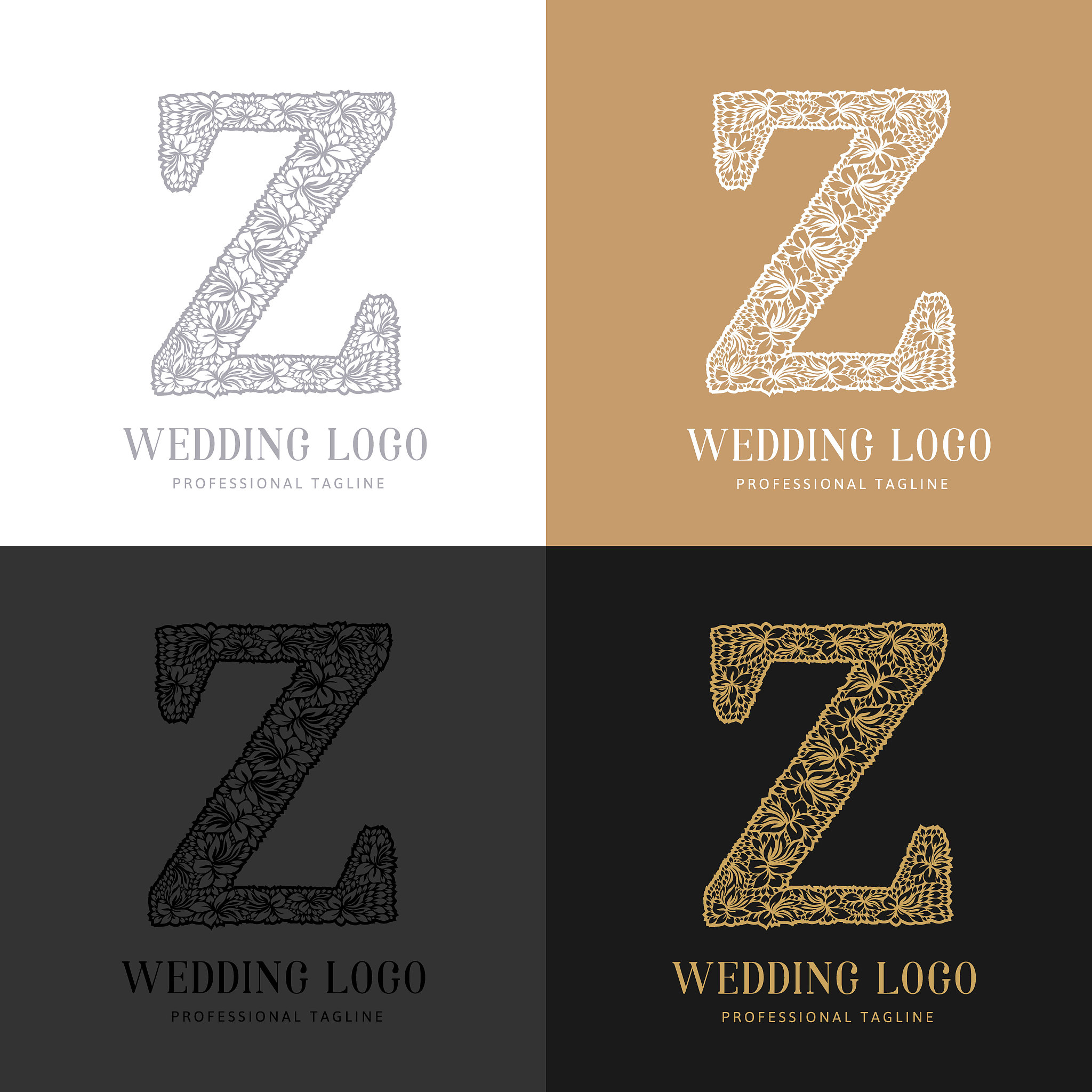 wedding letter z - cutted paper logo template. look like cut out