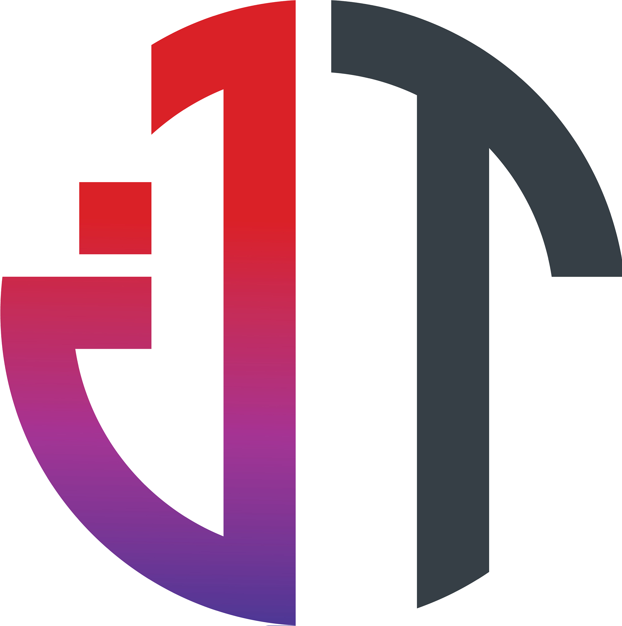 initial letter jt creative design logo