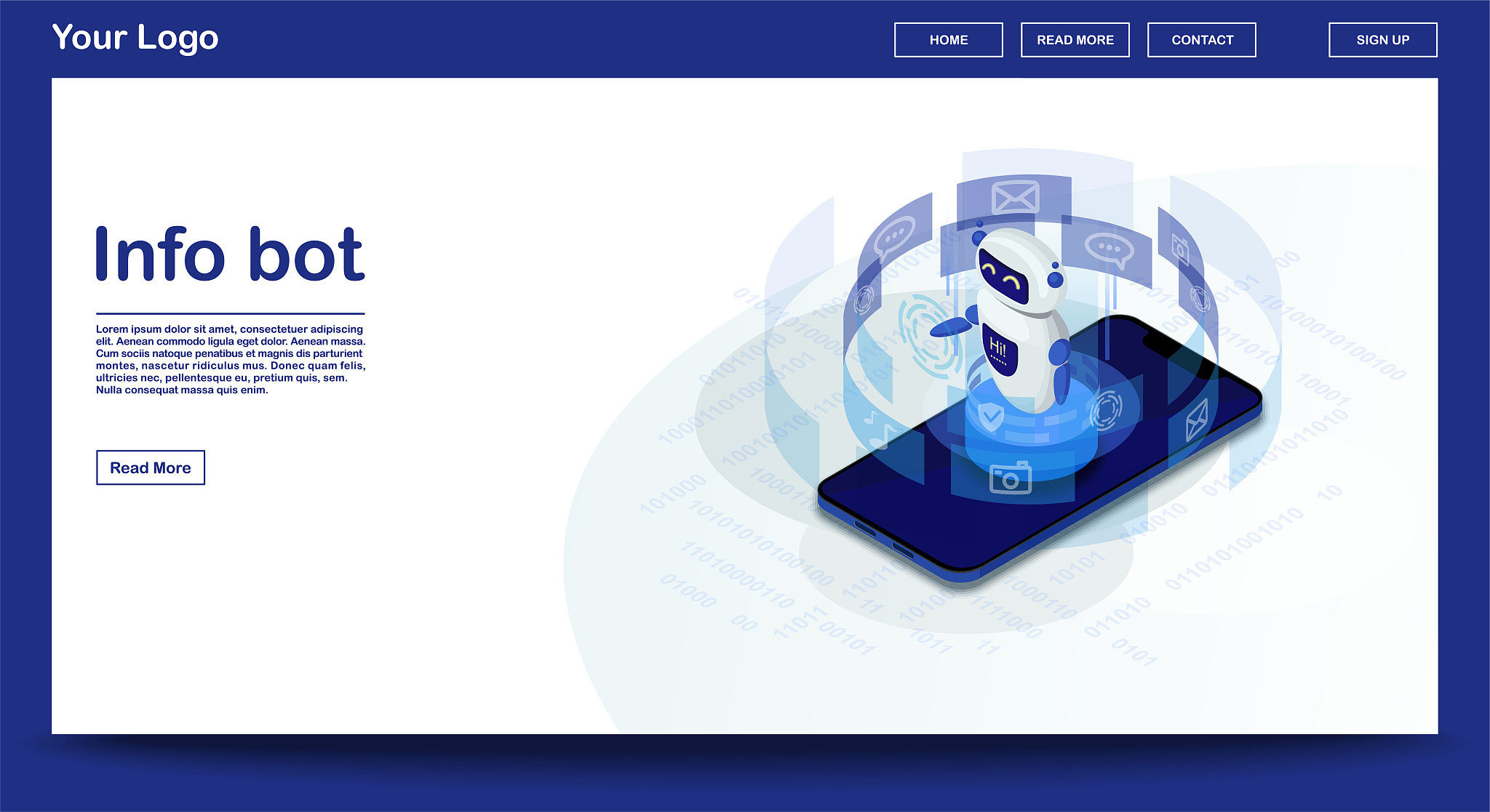 chatbot webpage template