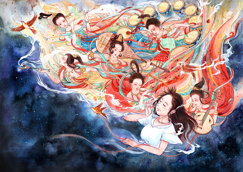 新国风数字插画设计—以敦煌飞天为例老师指导学生撰写阶段如何对主题的把握如何实现主题的补充了哪些资料有哪些心得体会等