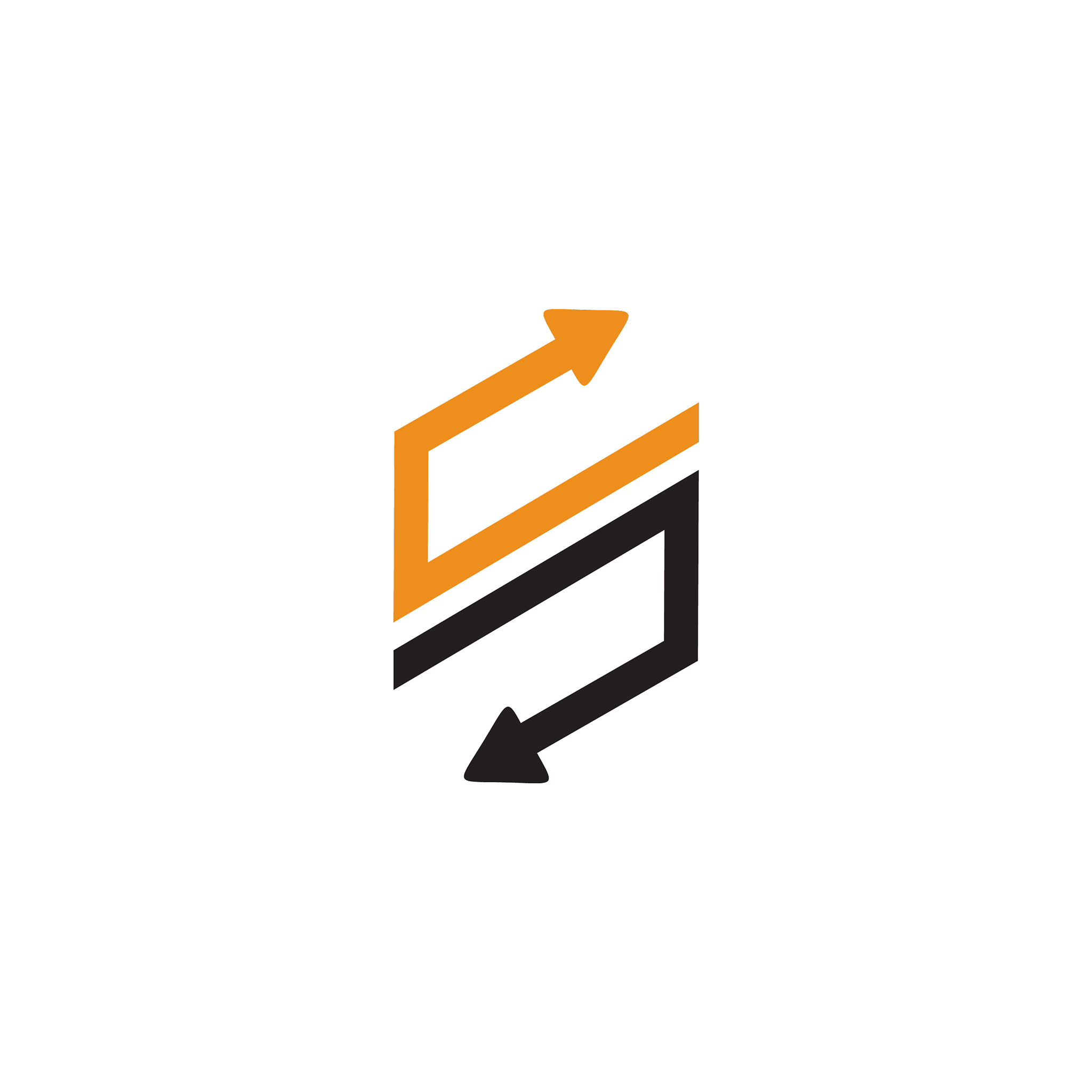 s letter arrow logo design template
