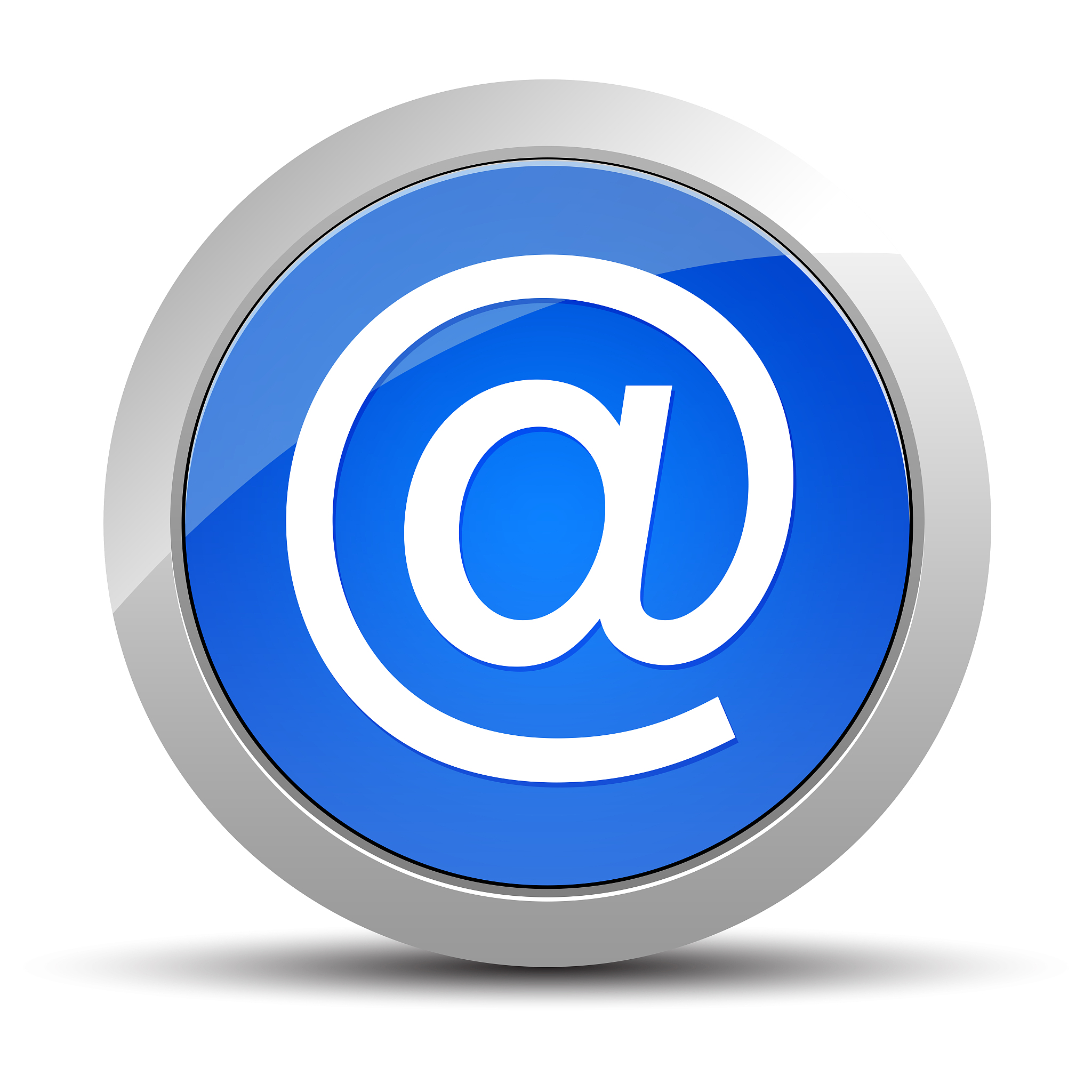 email address icon blue round button illustration