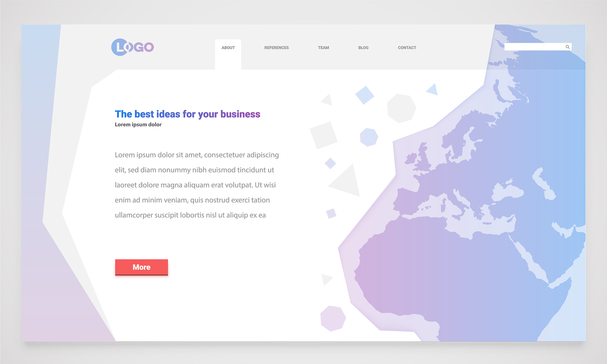 clean and modern website template