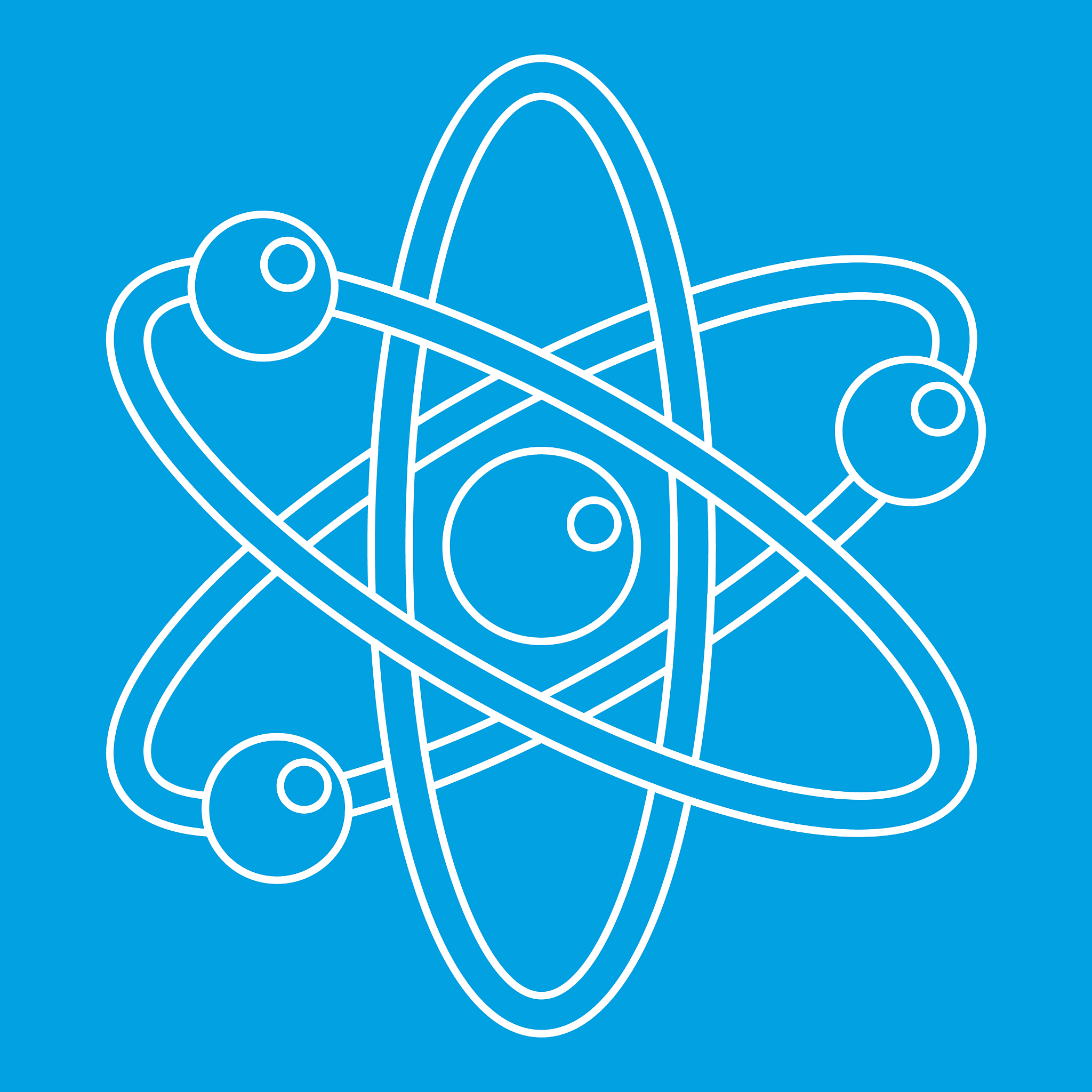 atom icon outline style