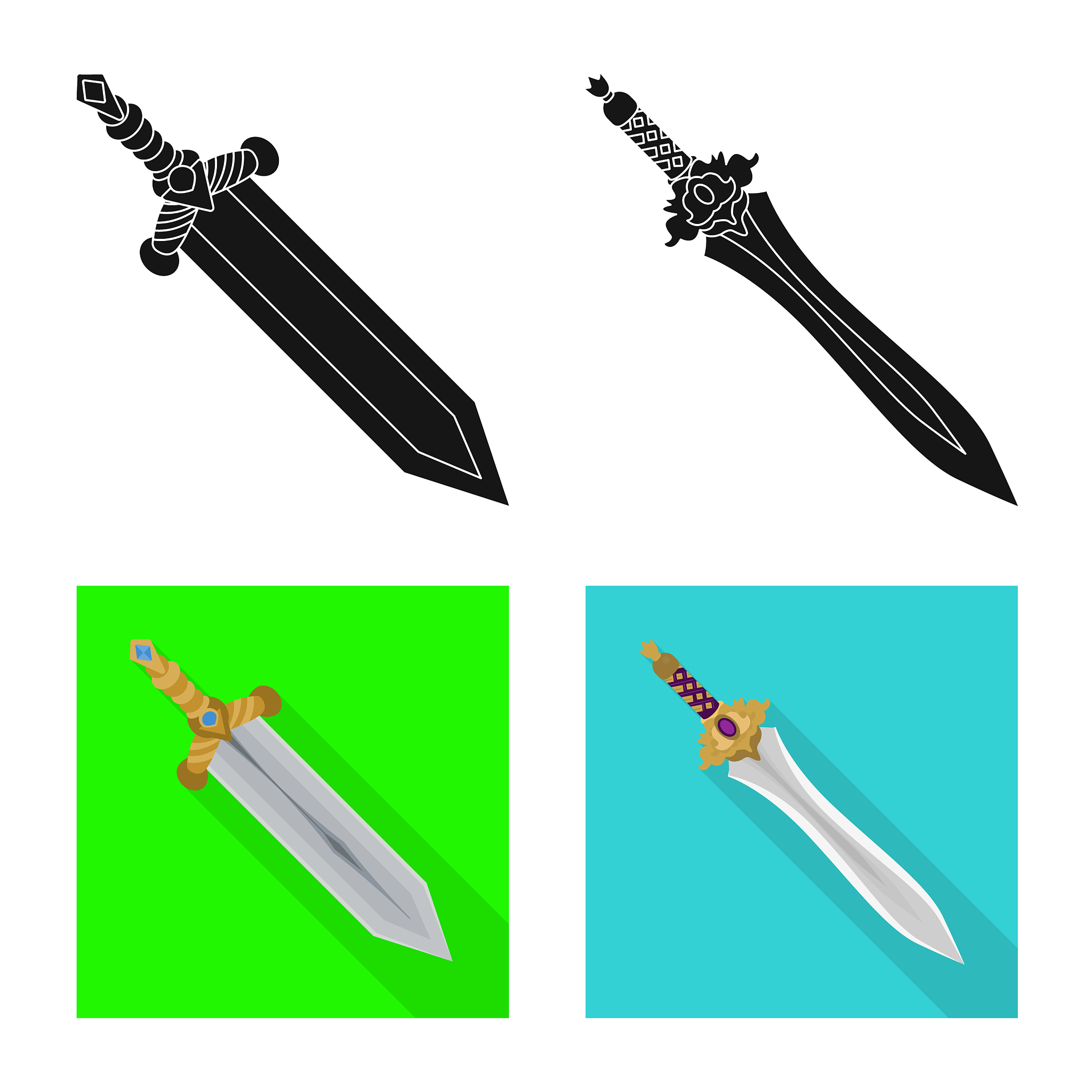 game and armor logo set of
