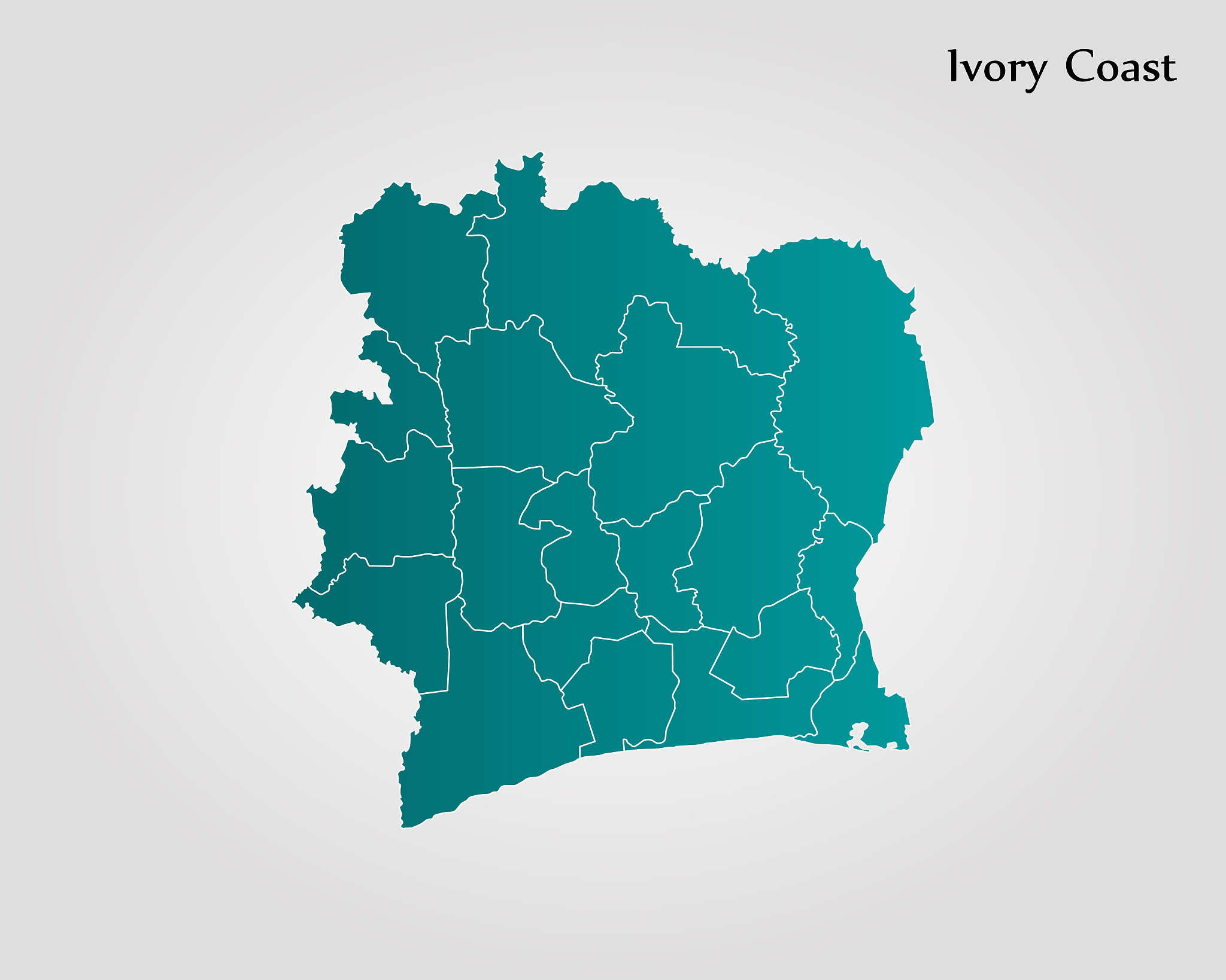 map of ivory coast