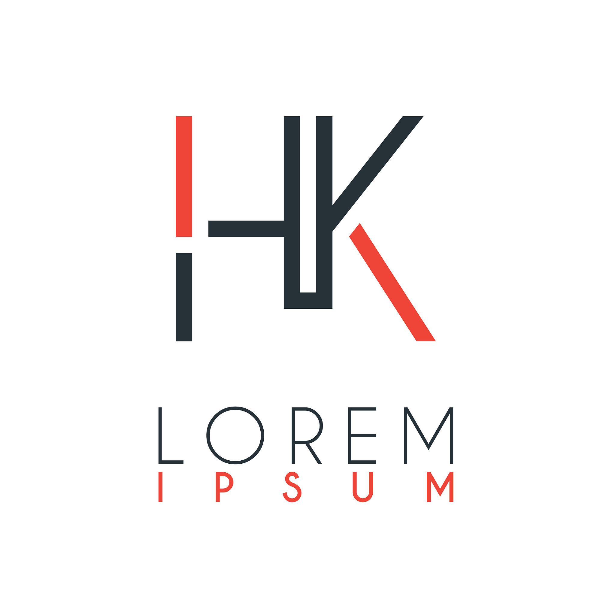 the logo between letter h and letter k or hk