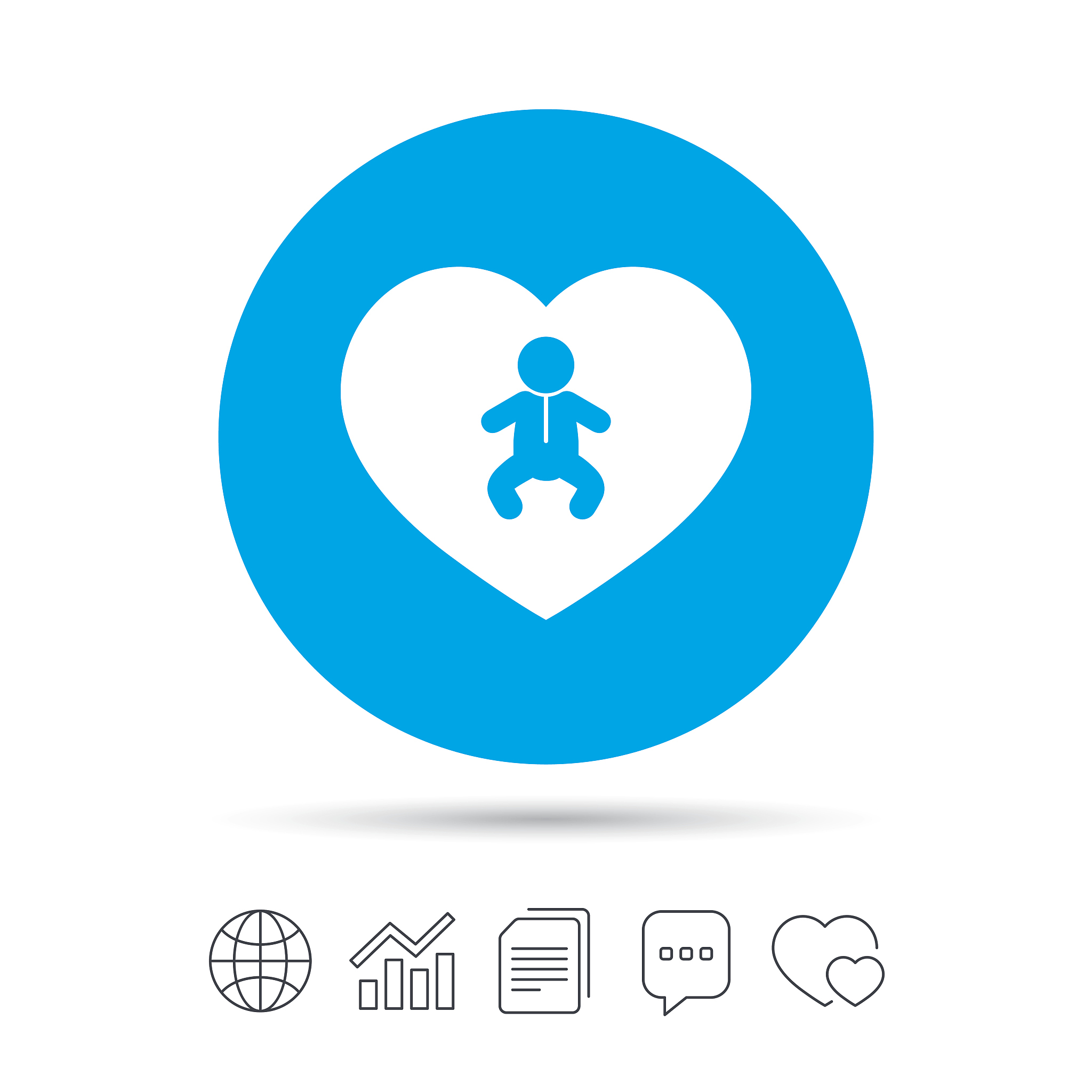 love baby infant icon. toddler boy symbol.