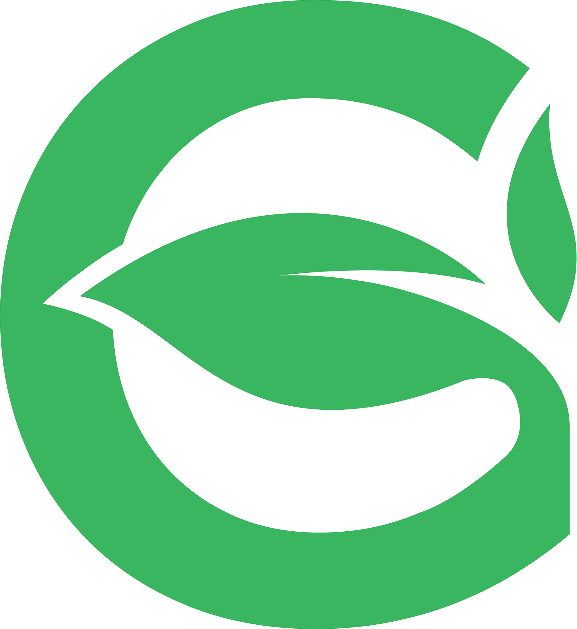 leaf initial a logo template