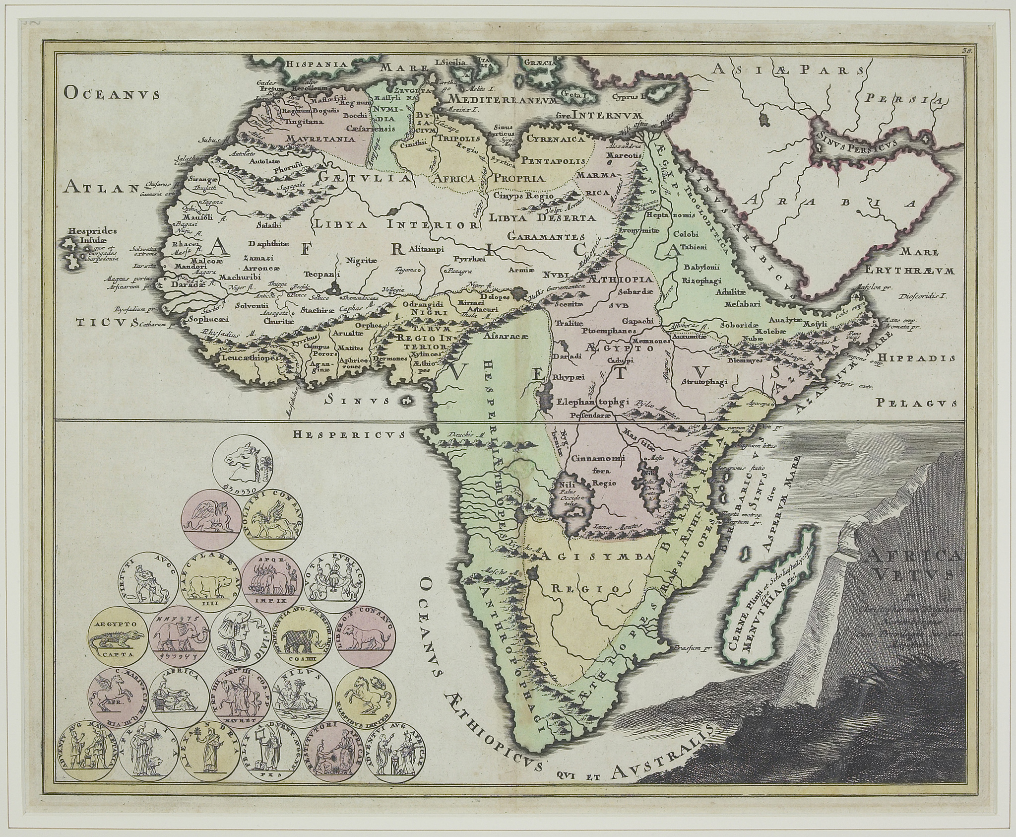 antique map of africa and madagascar