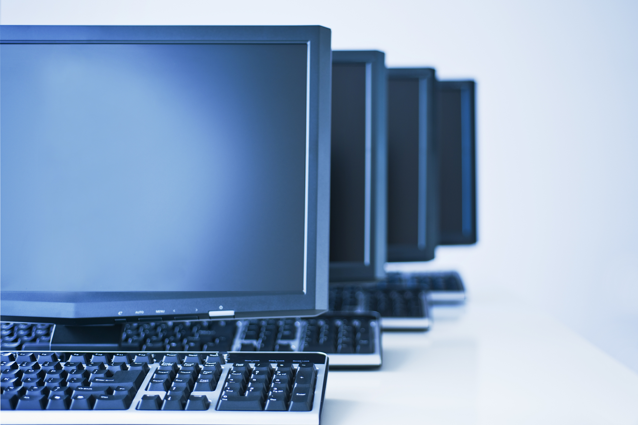 computer screens in a network