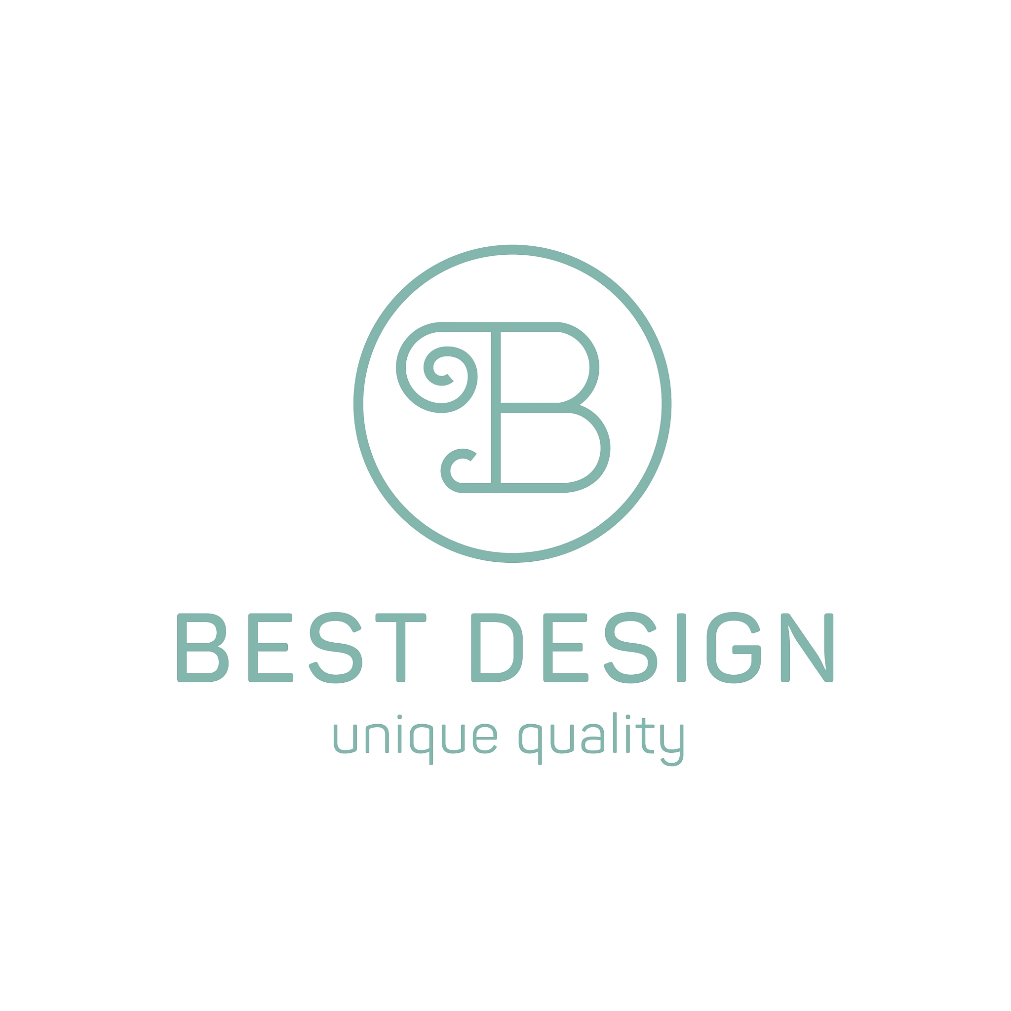 design logo letter b in the flat steel quality and