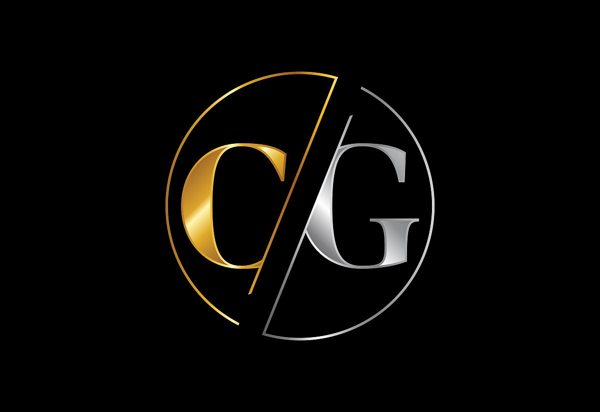 最初的字母c g标志设计矢量.图形字母符号的企业业务标识