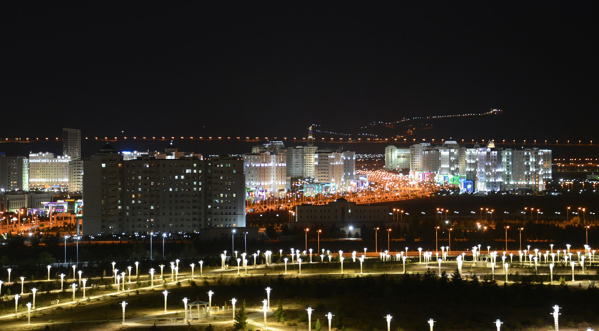 ashgabat night panorama