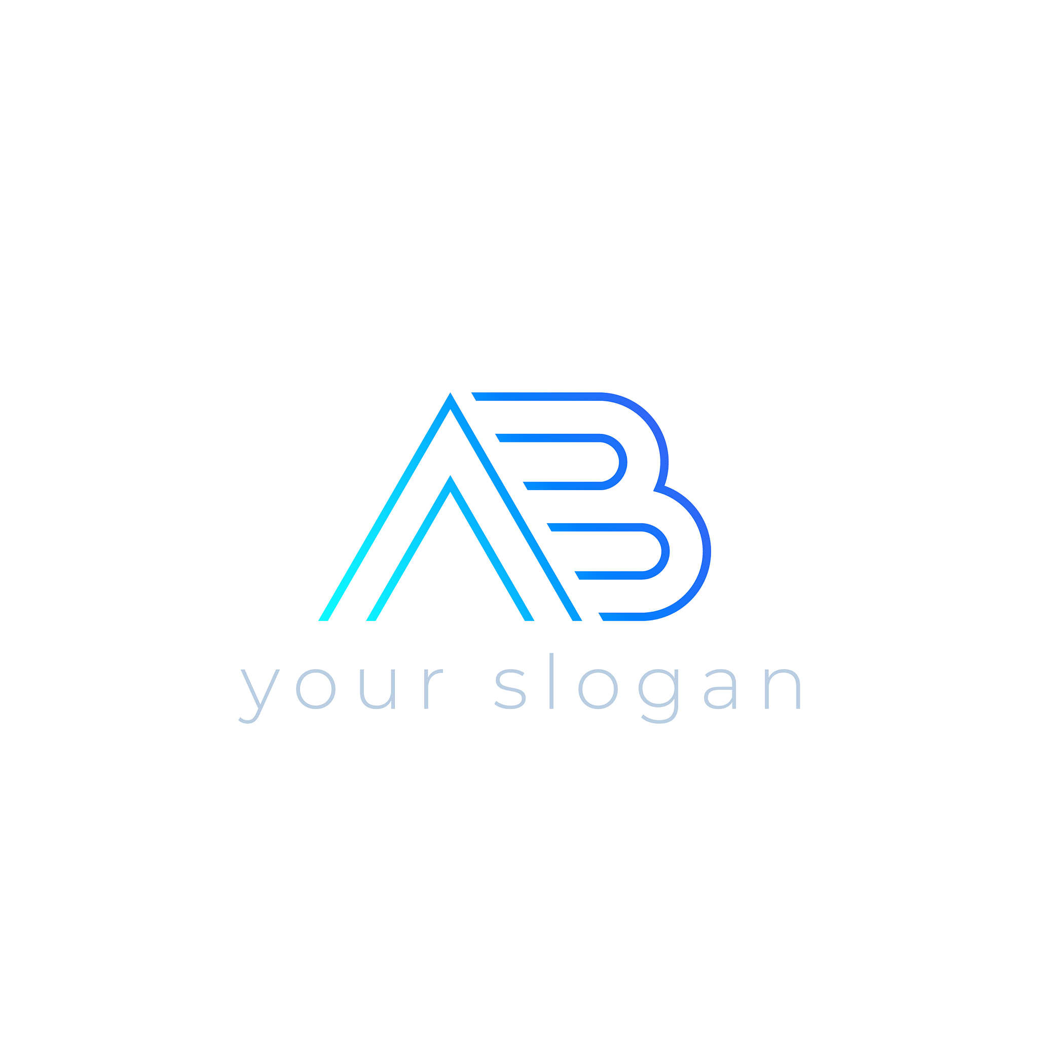ab logo line design