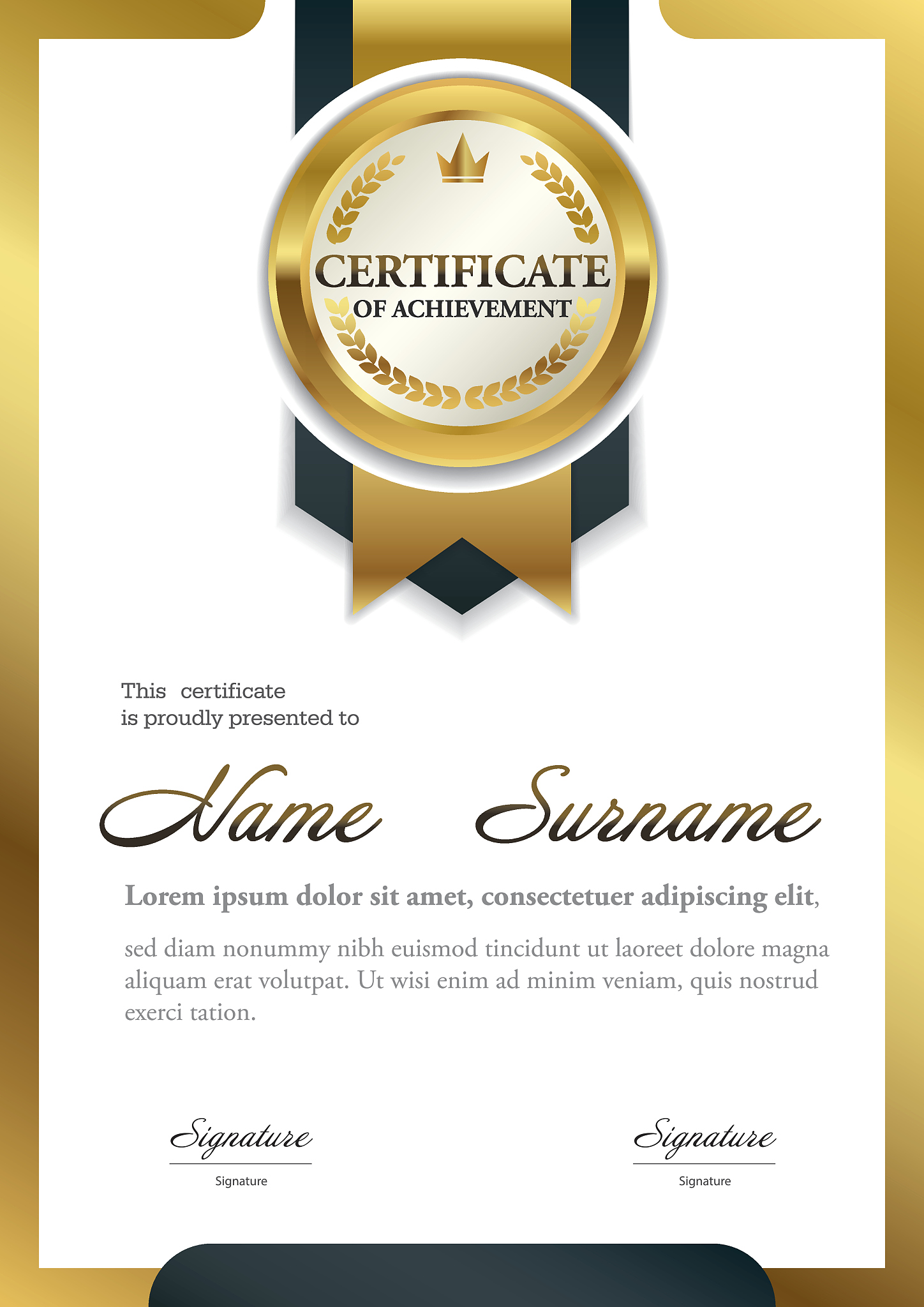certificate template,a4 size diploma, vector illustration