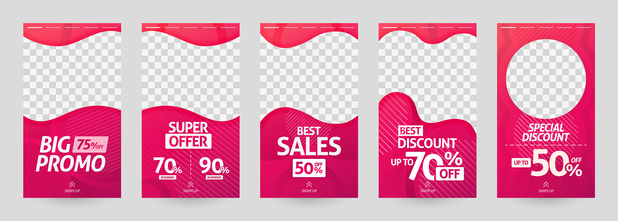 abstract social media story template post