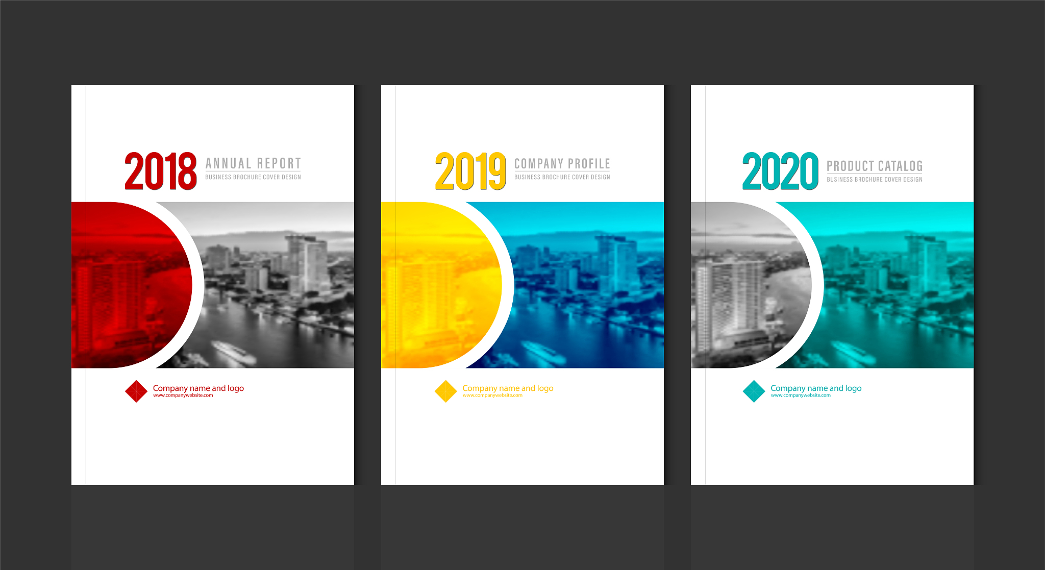 cover design for annual report business catalog company profile 