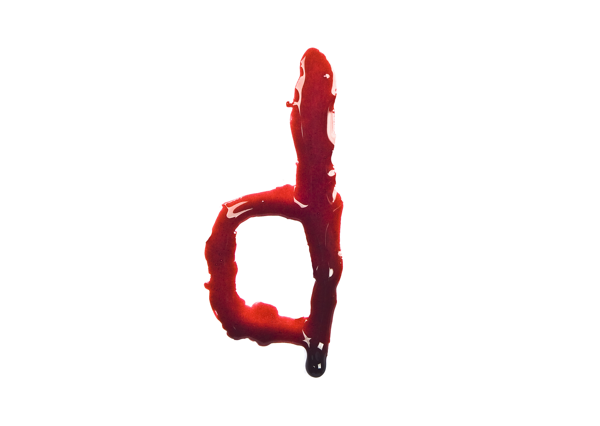 blood fonts with dripping blood, the letter d