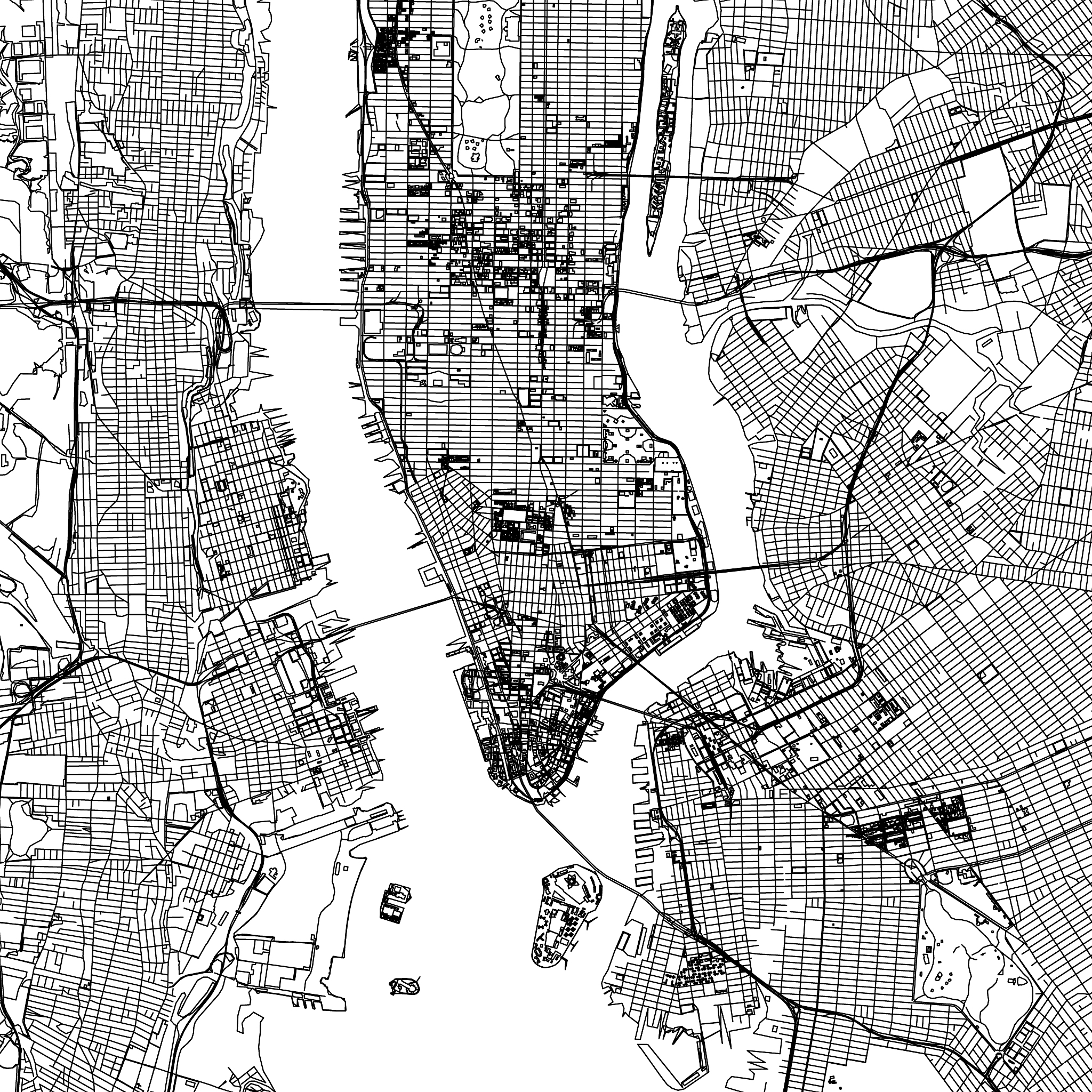 new york city vector map