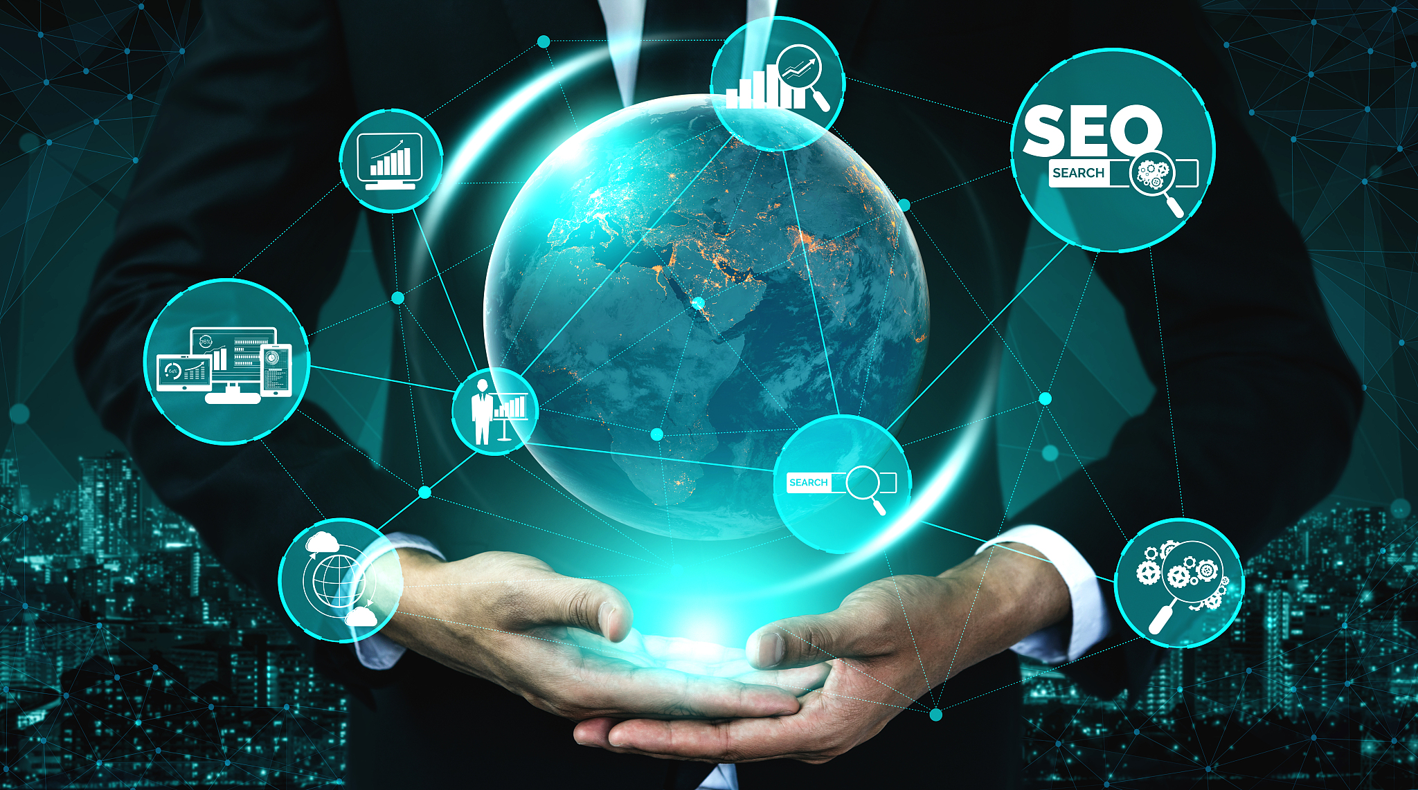 seo search engine optimization business concept