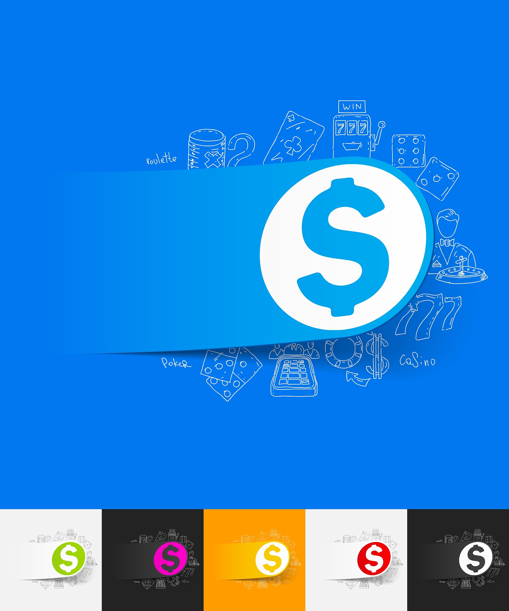 money paper sticker with hand drawn elements