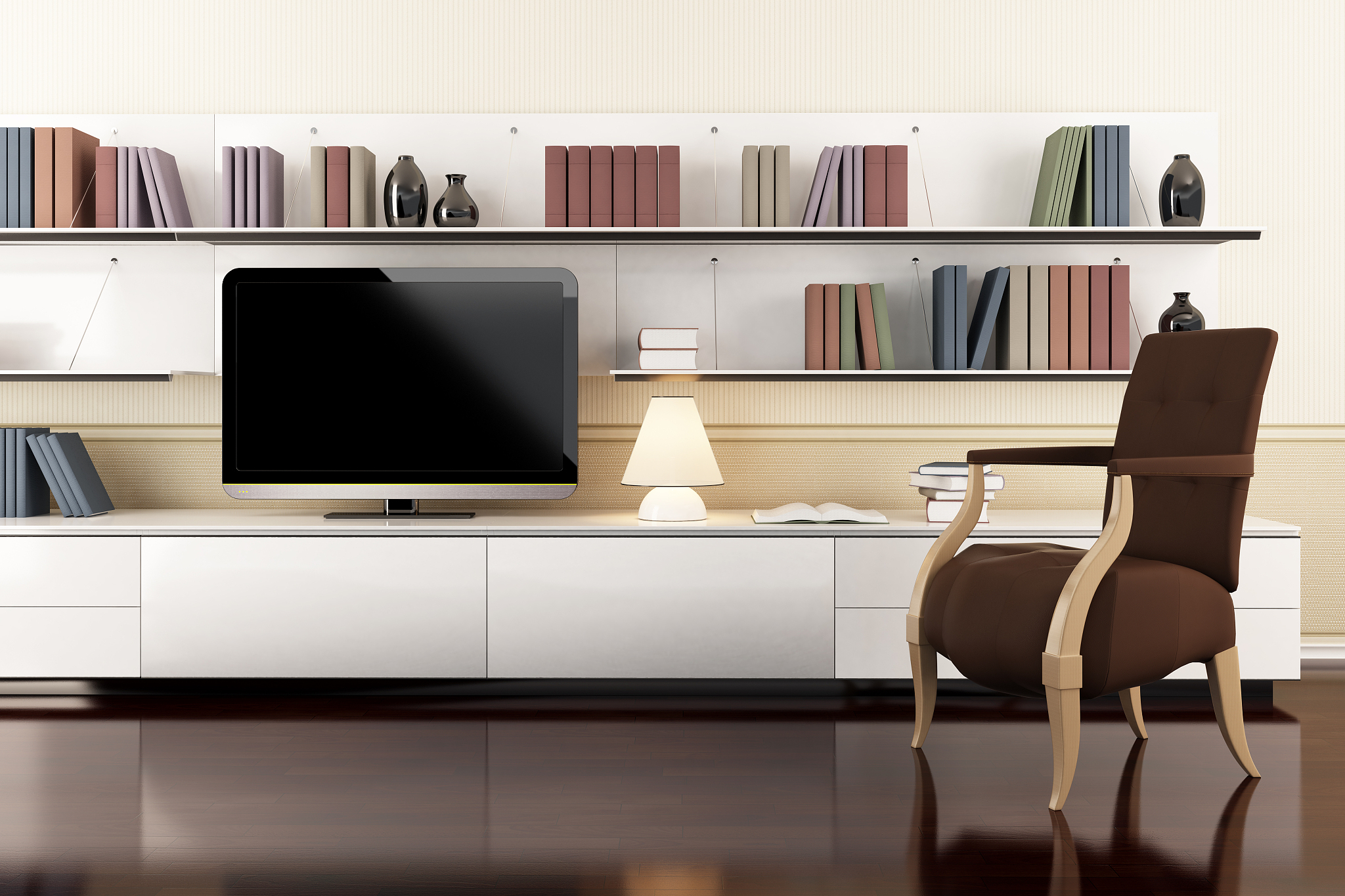 modern interior tv