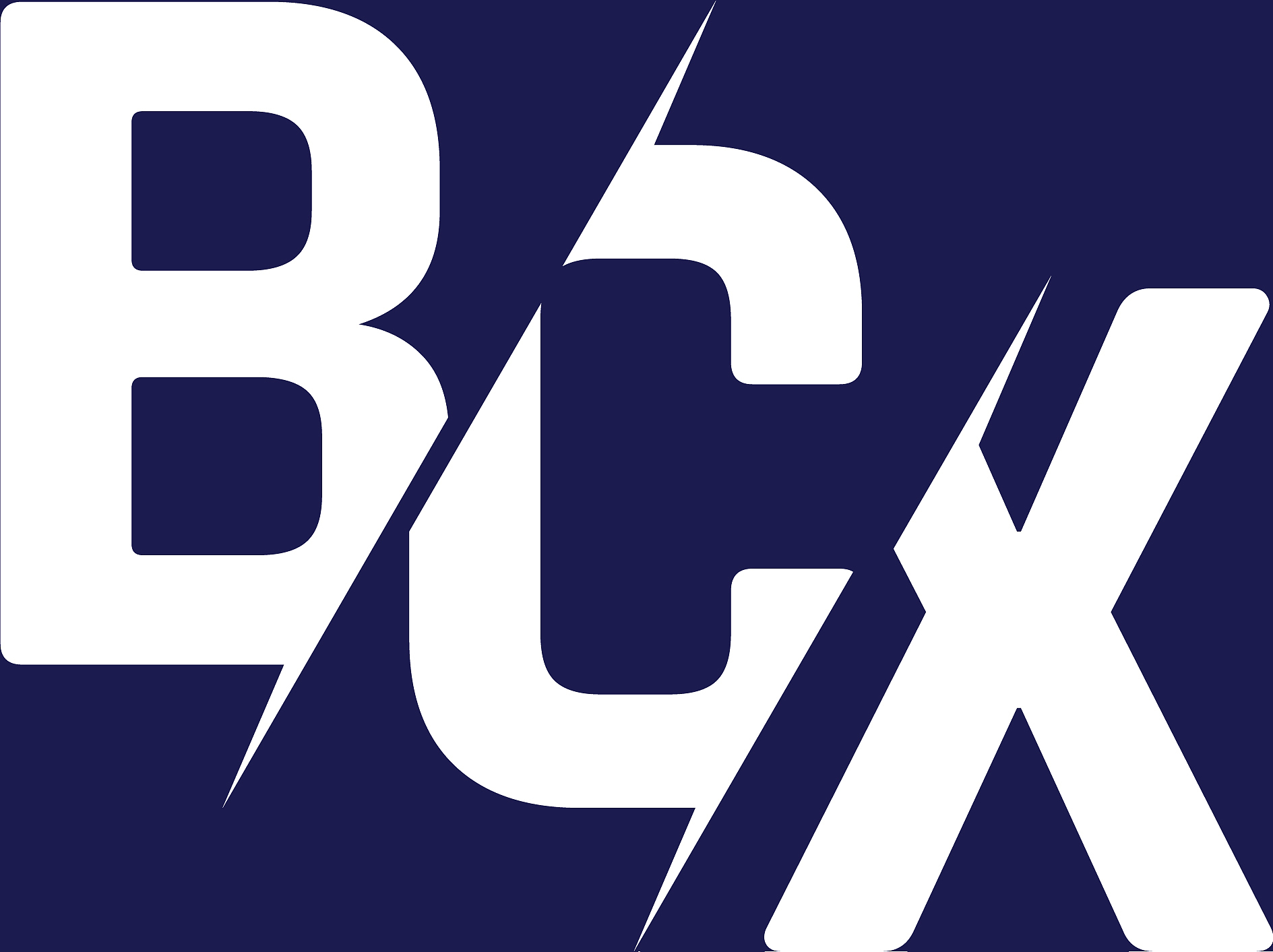 monogram letters initial logo design bcx