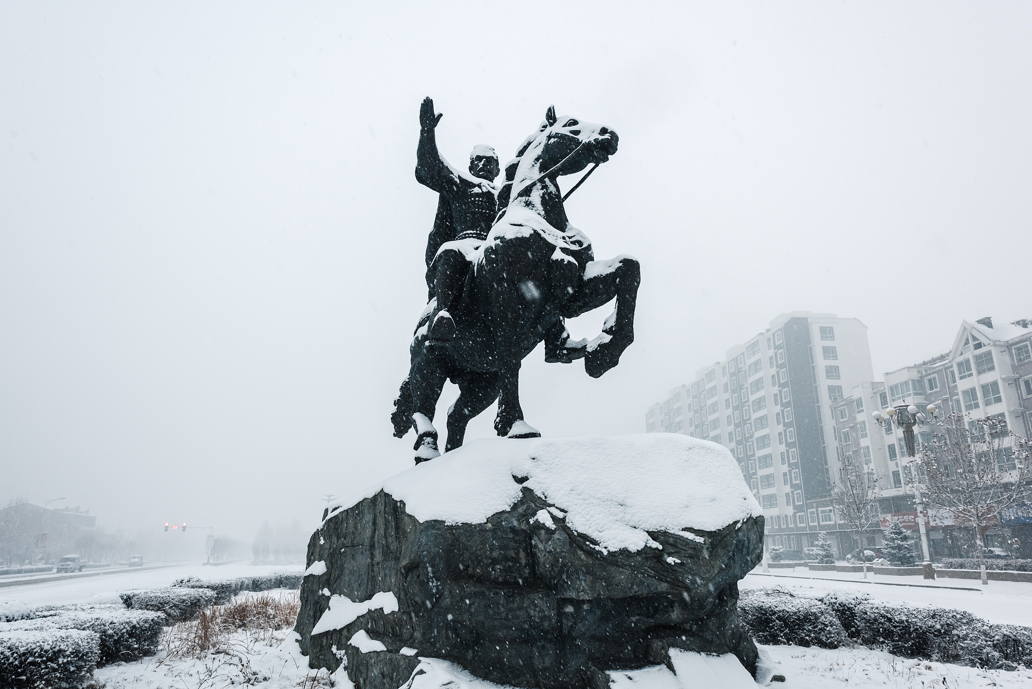 雪中的汉光武帝刘秀