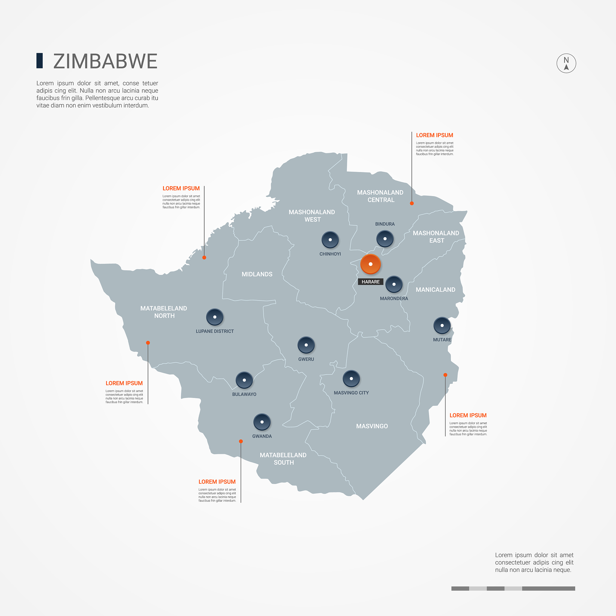 zimbabwe infographic map