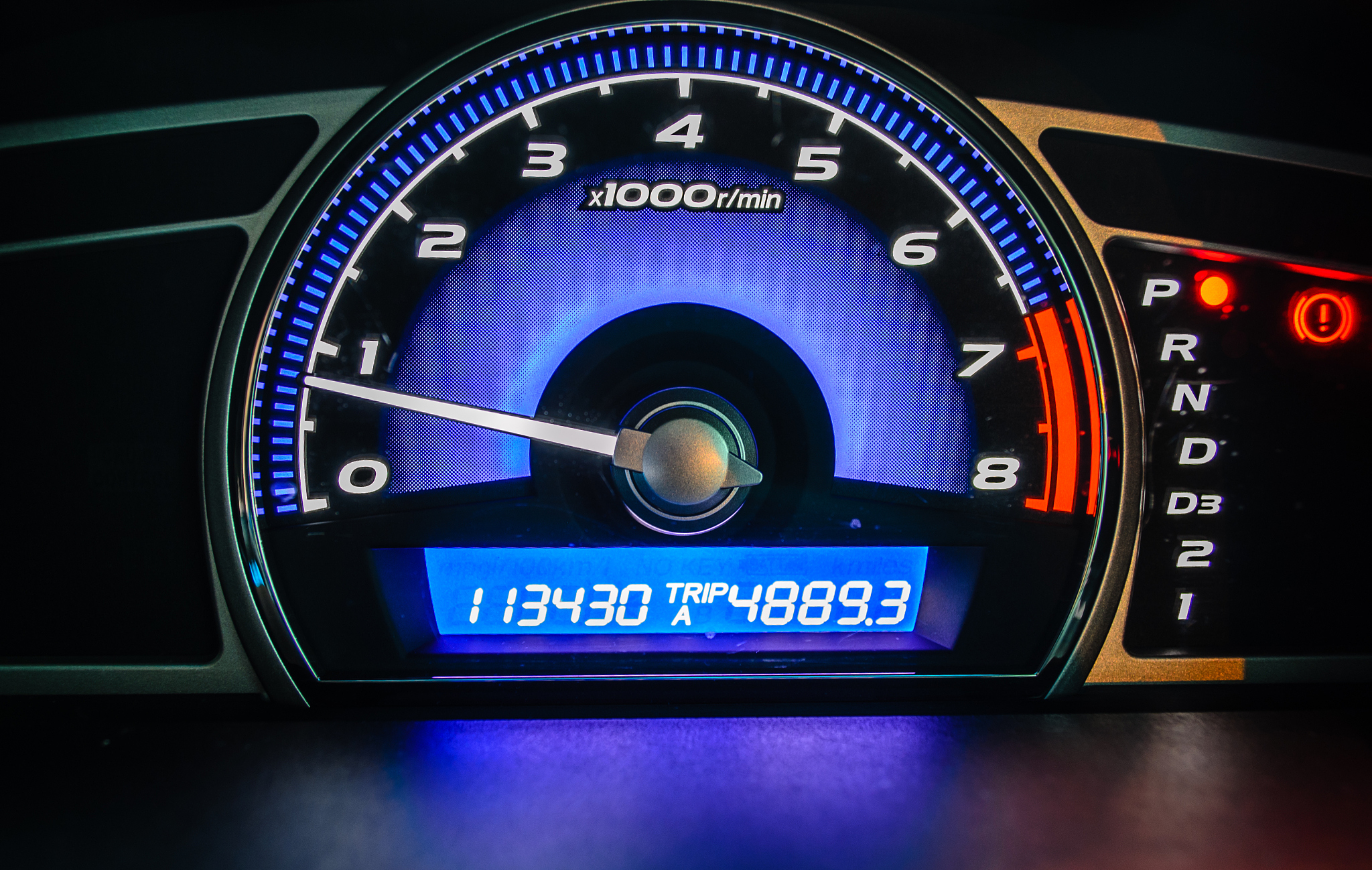 car console at start point
