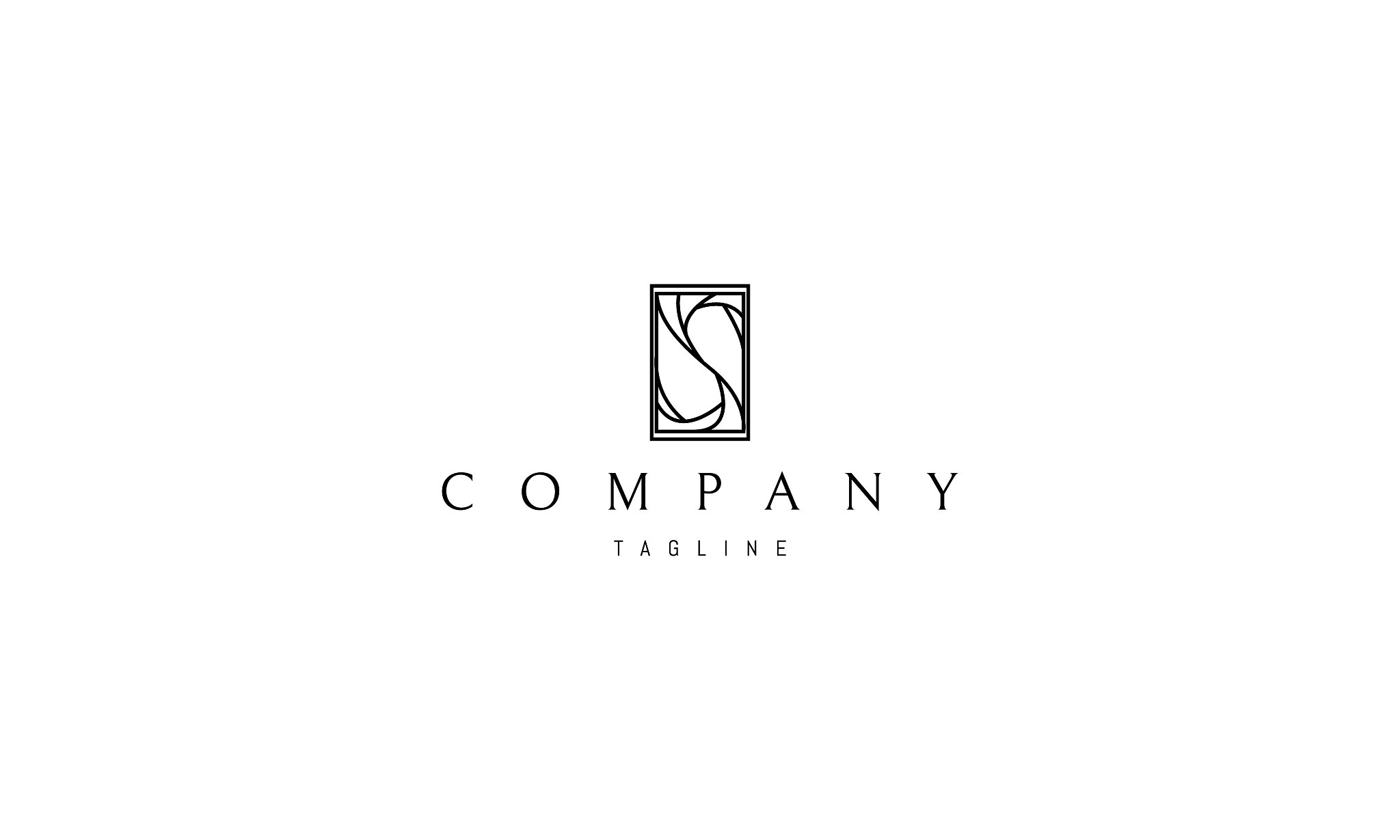 abstract s letter black vector logo design