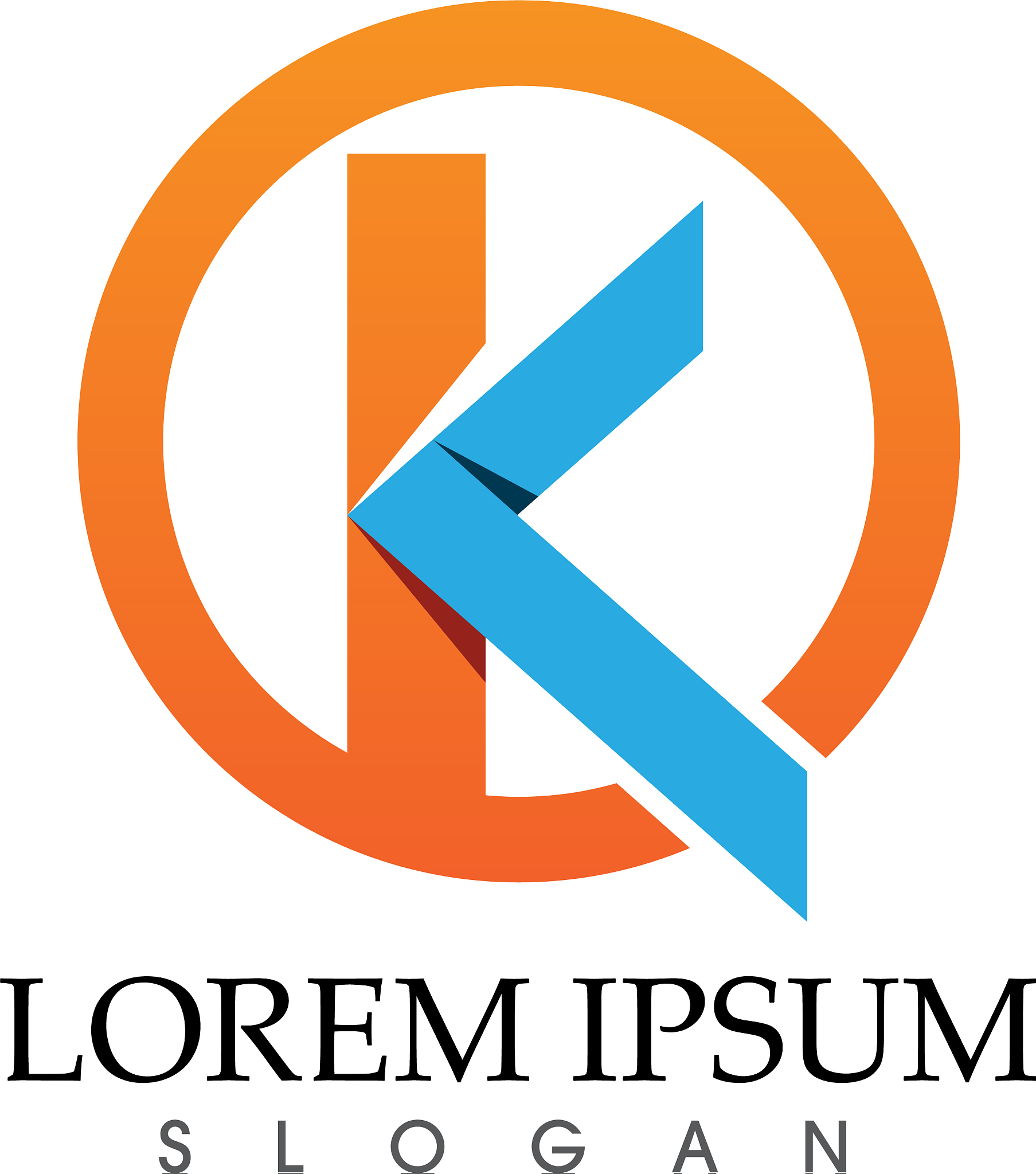 k letter abstract business logo symbol