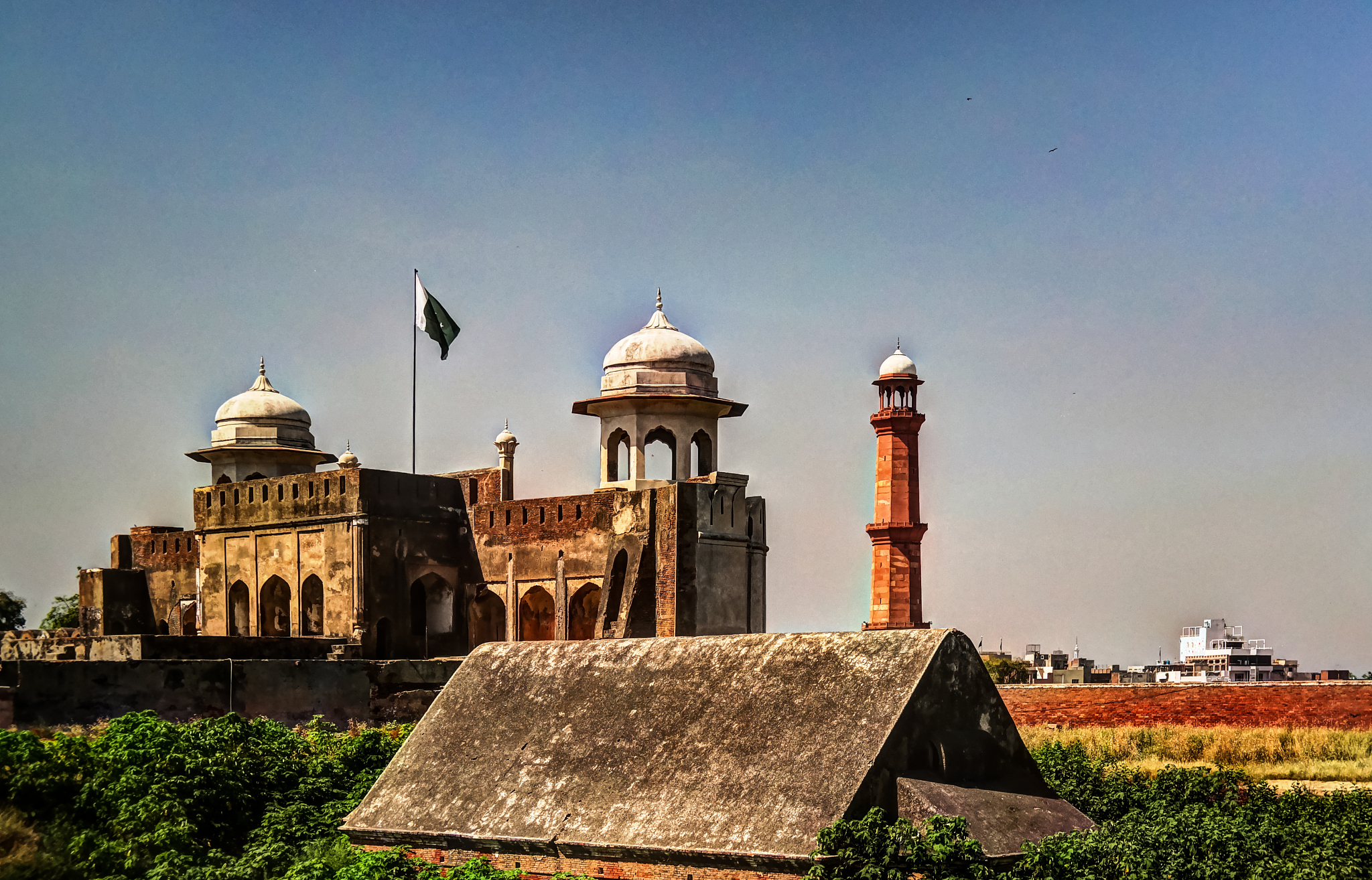 panorama of lahore fort, punjab pakistan