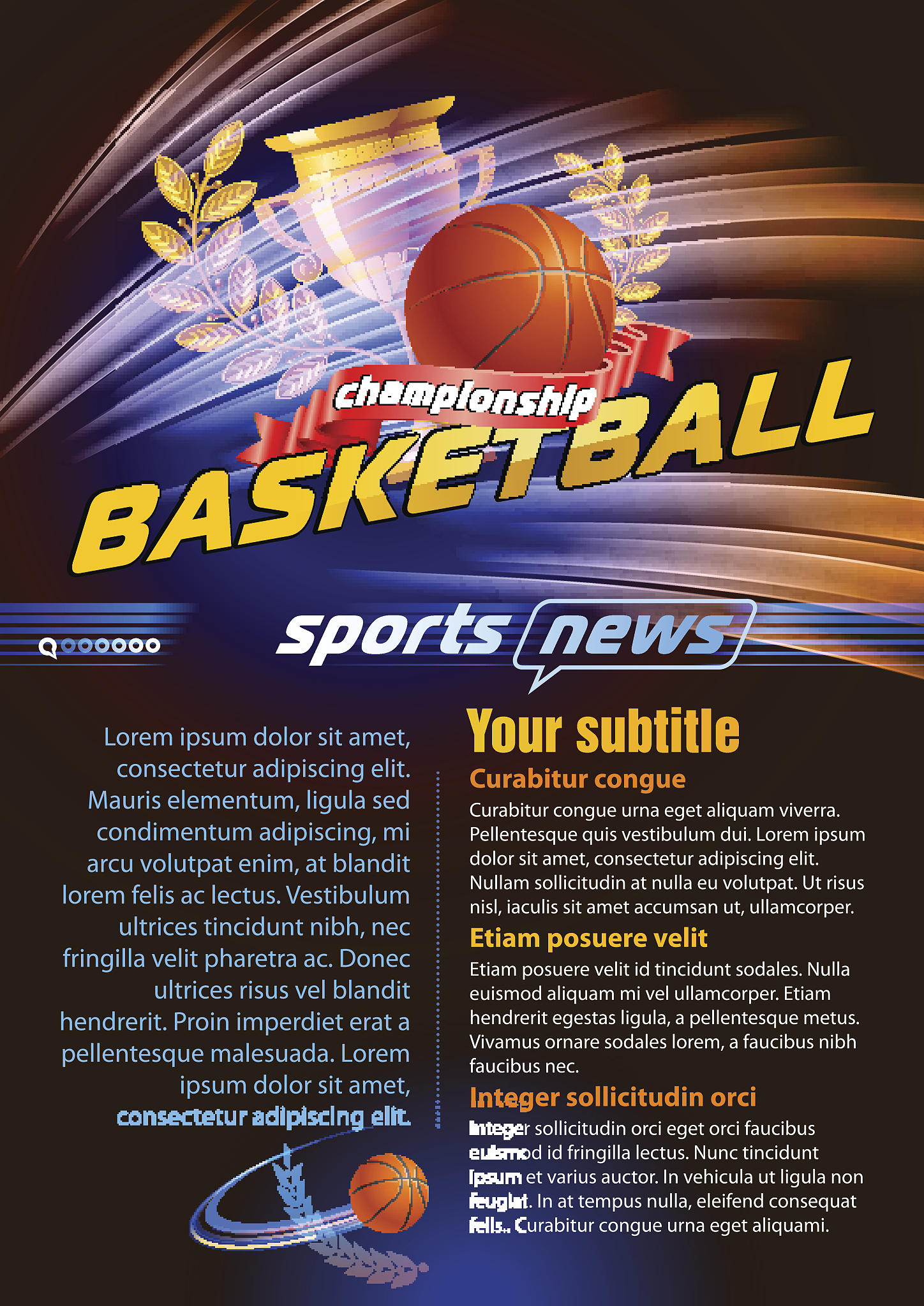 篮球海报设计 - 创意定制，助你打造完美宣传