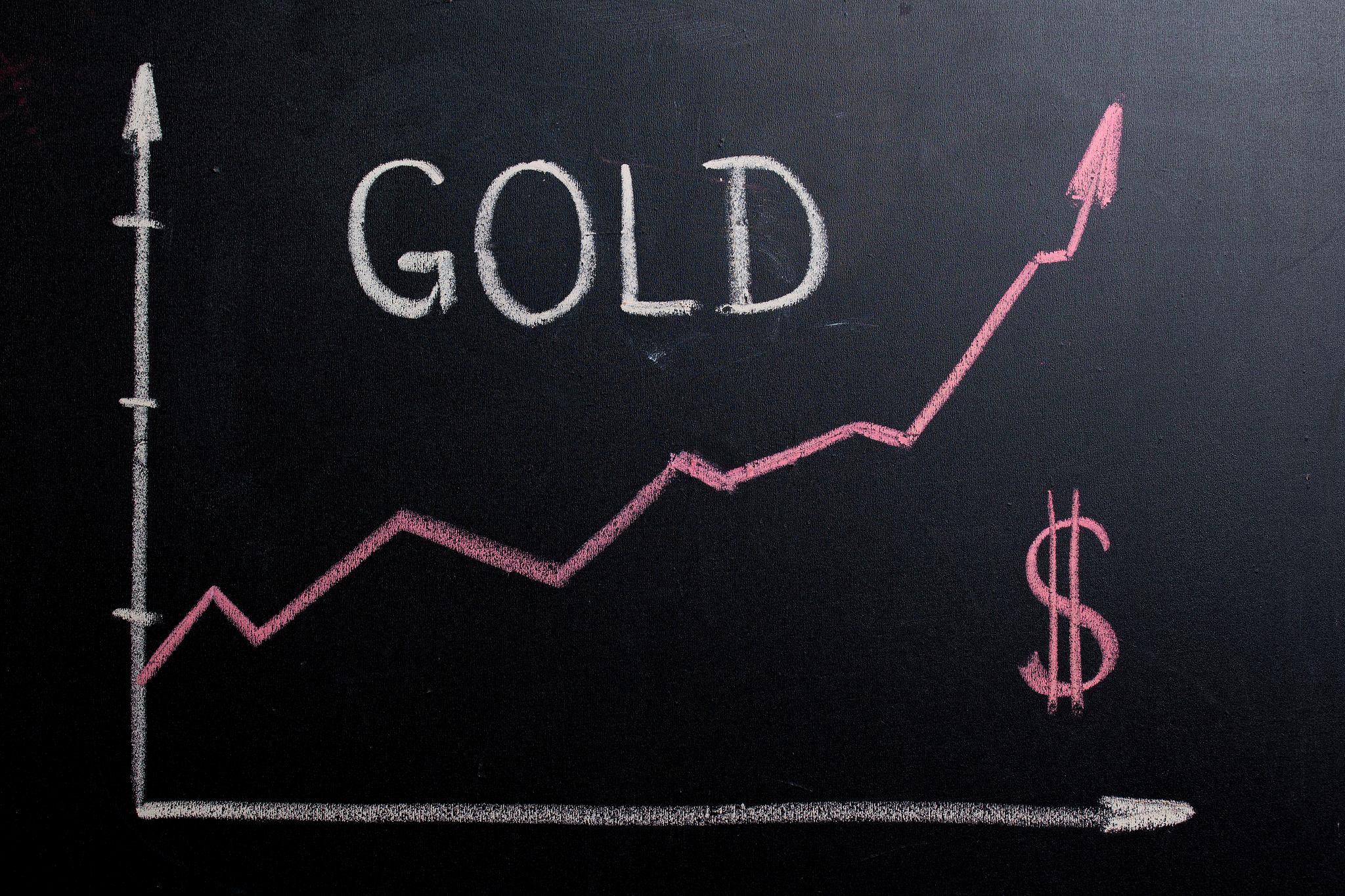 chalk gold on the chalkboard.