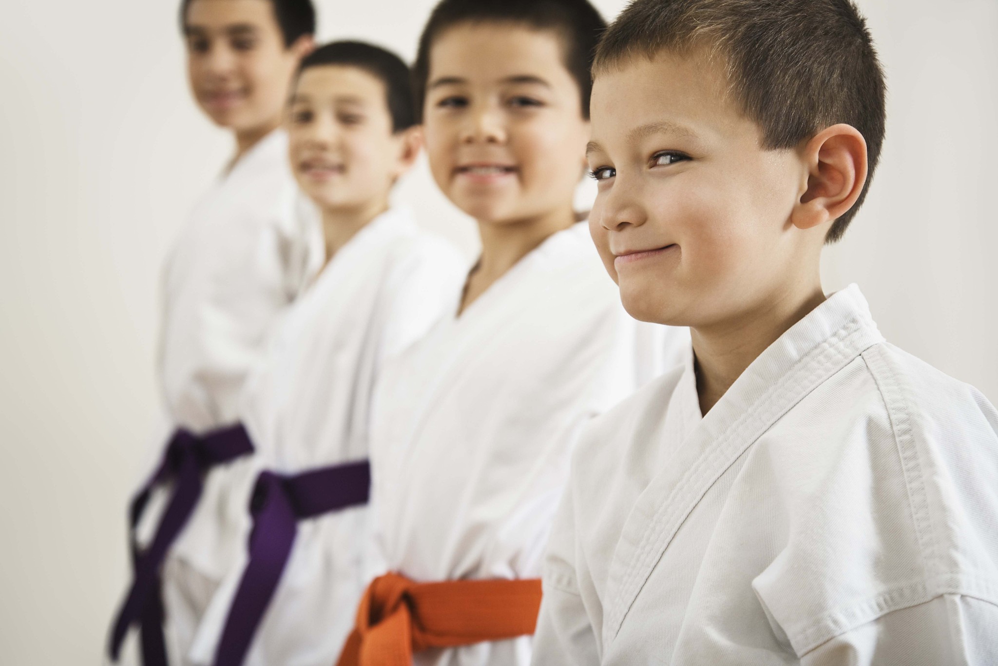 boys in karate class