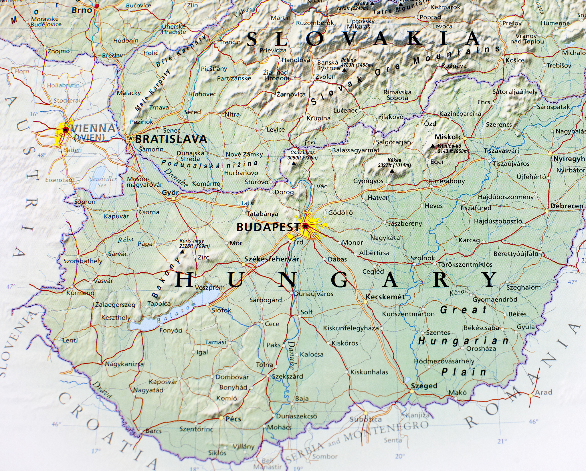 map of hungary
