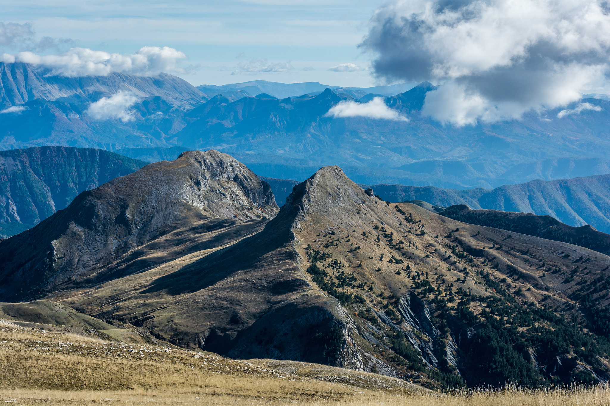 scenic view of snowcapped mountains against sky, le brusquet, fr