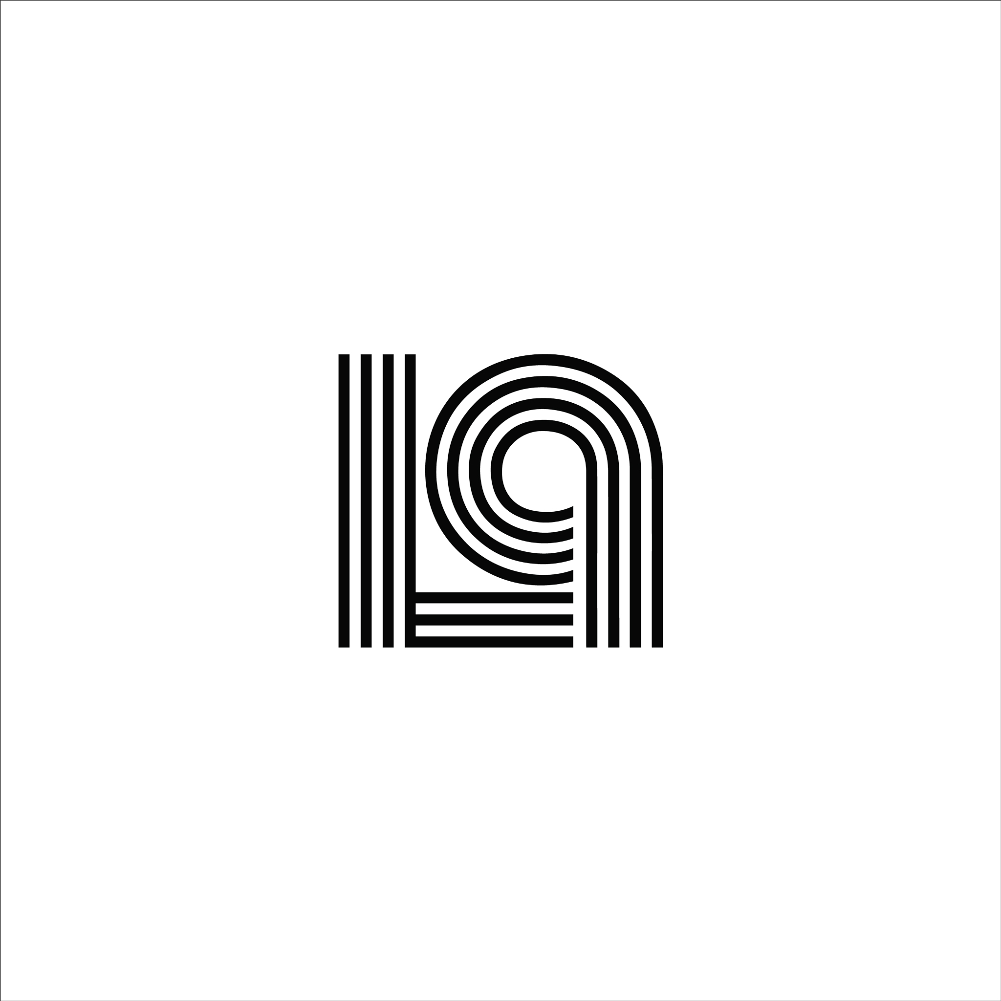 initial letter la or al logo design template