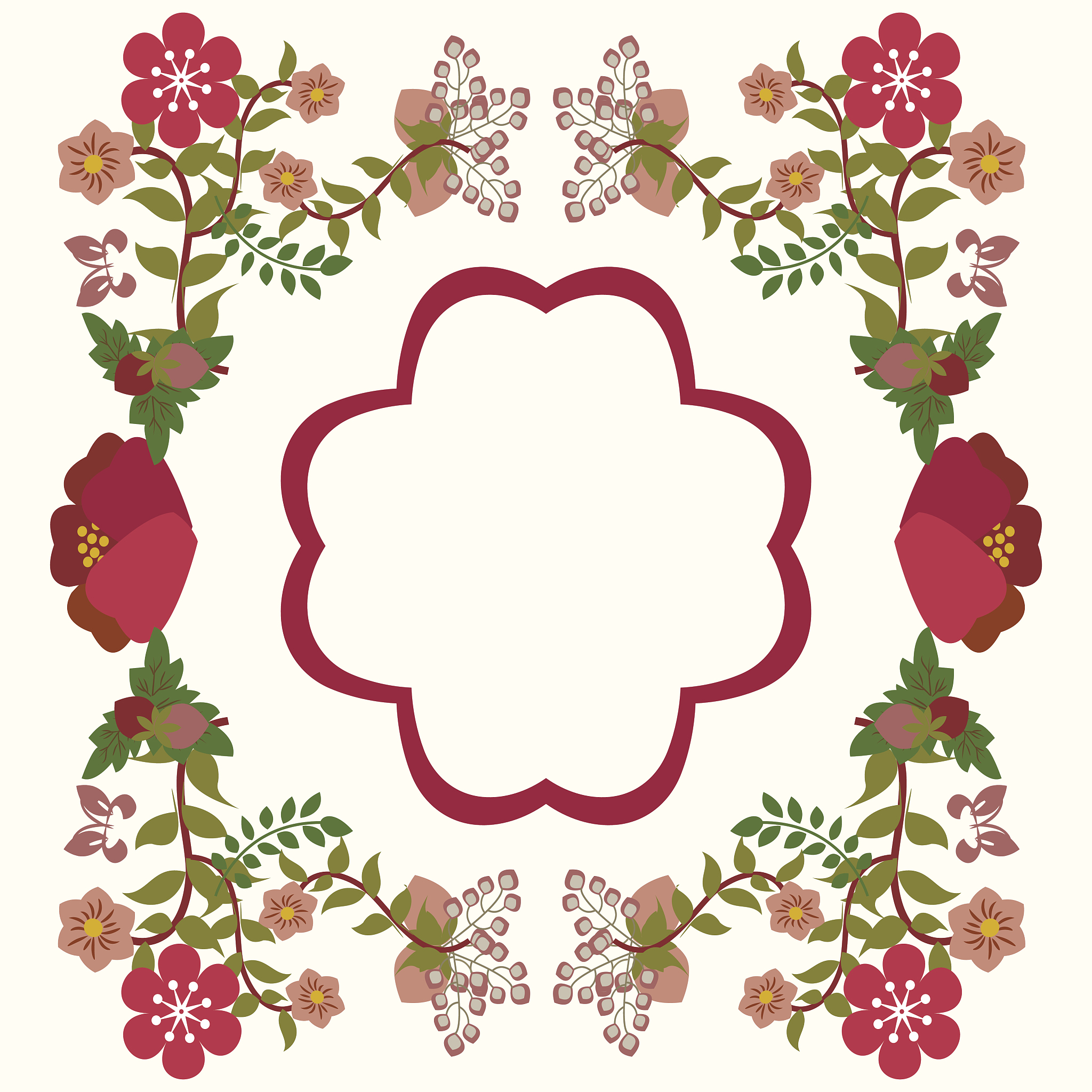 vector vintage floral background