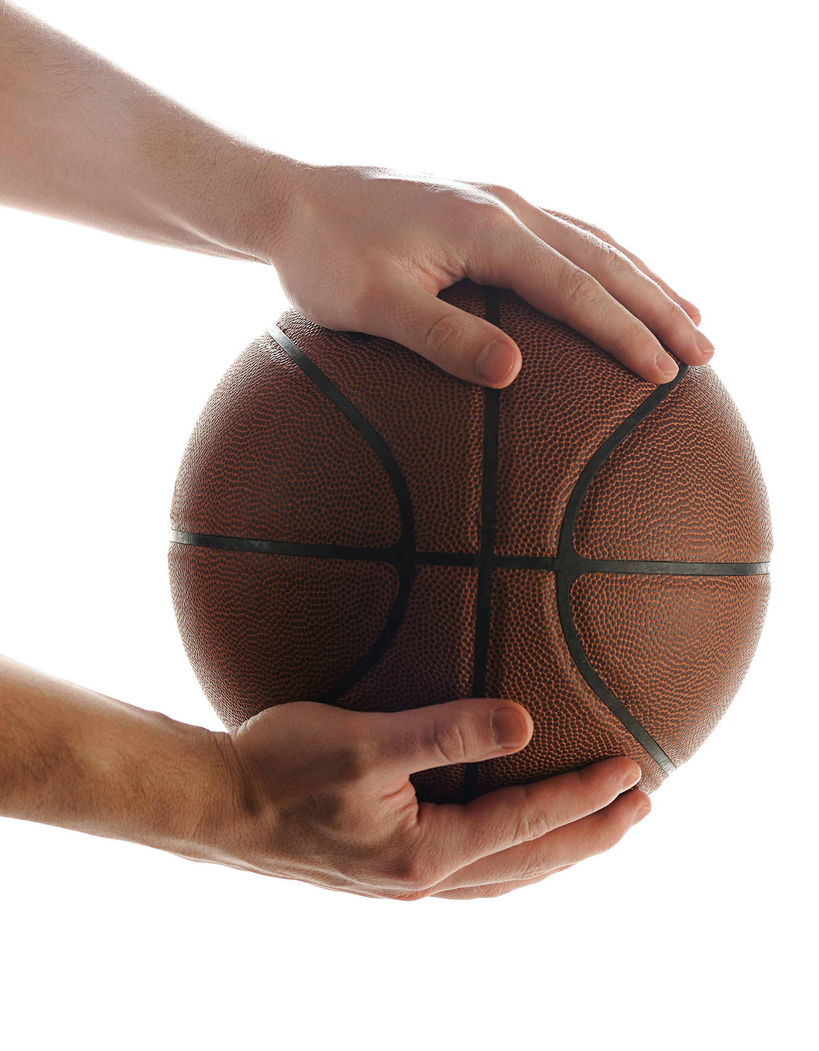 basketball ball in hands